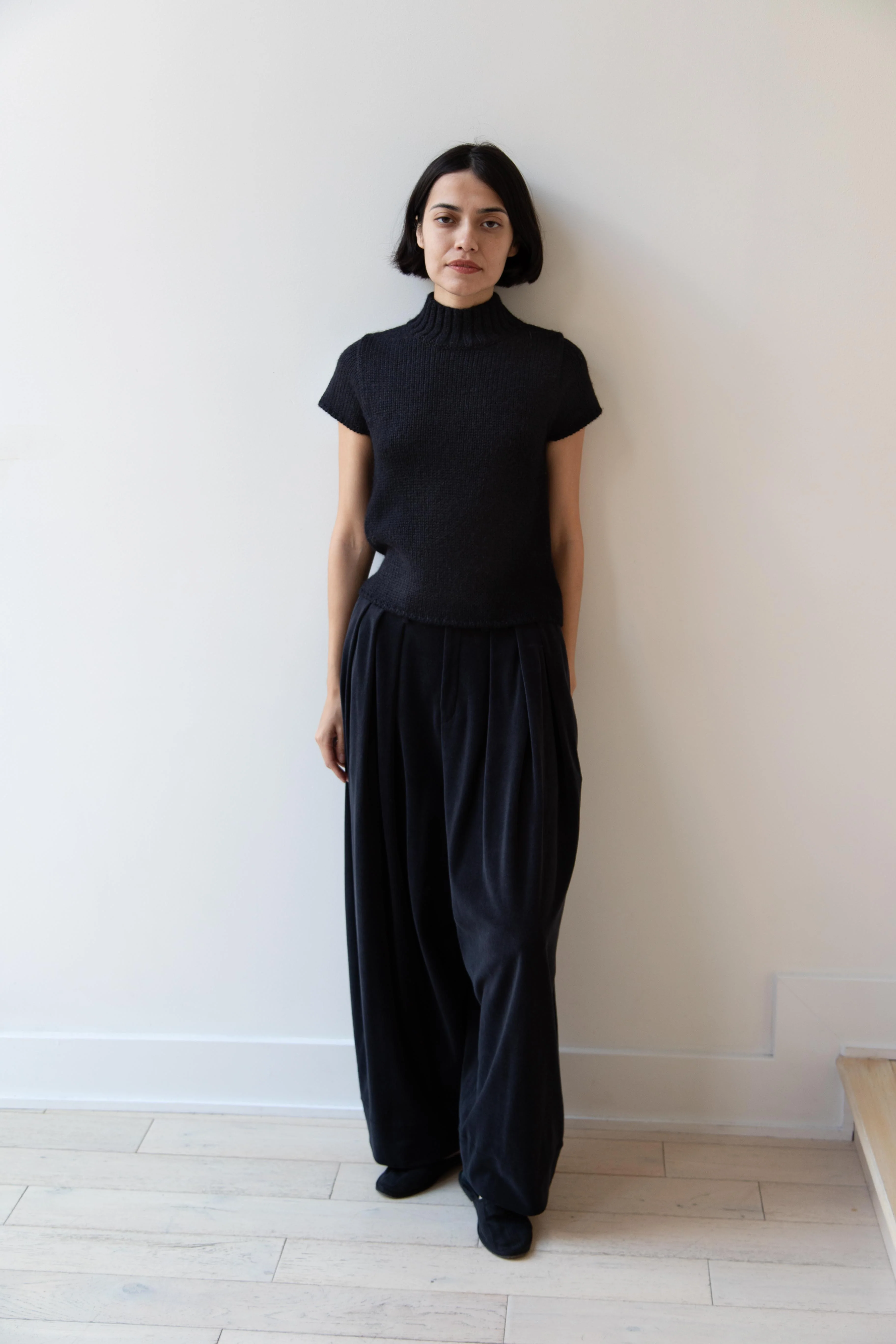 Nothing Written | Benico Half Neck Knit Shirt in Black - Image 12