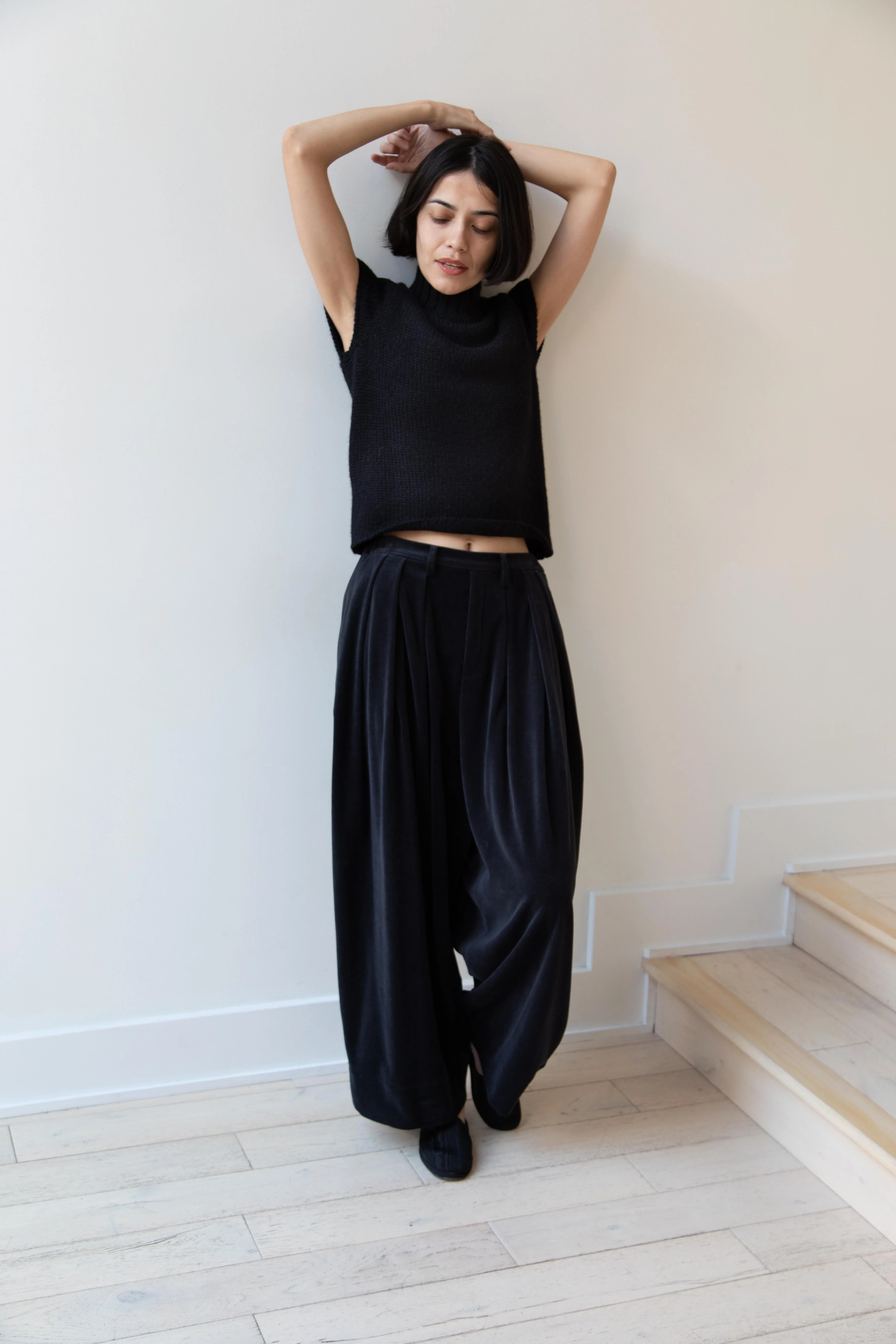 Nothing Written | Benico Half Neck Knit Shirt in Black - Image 16