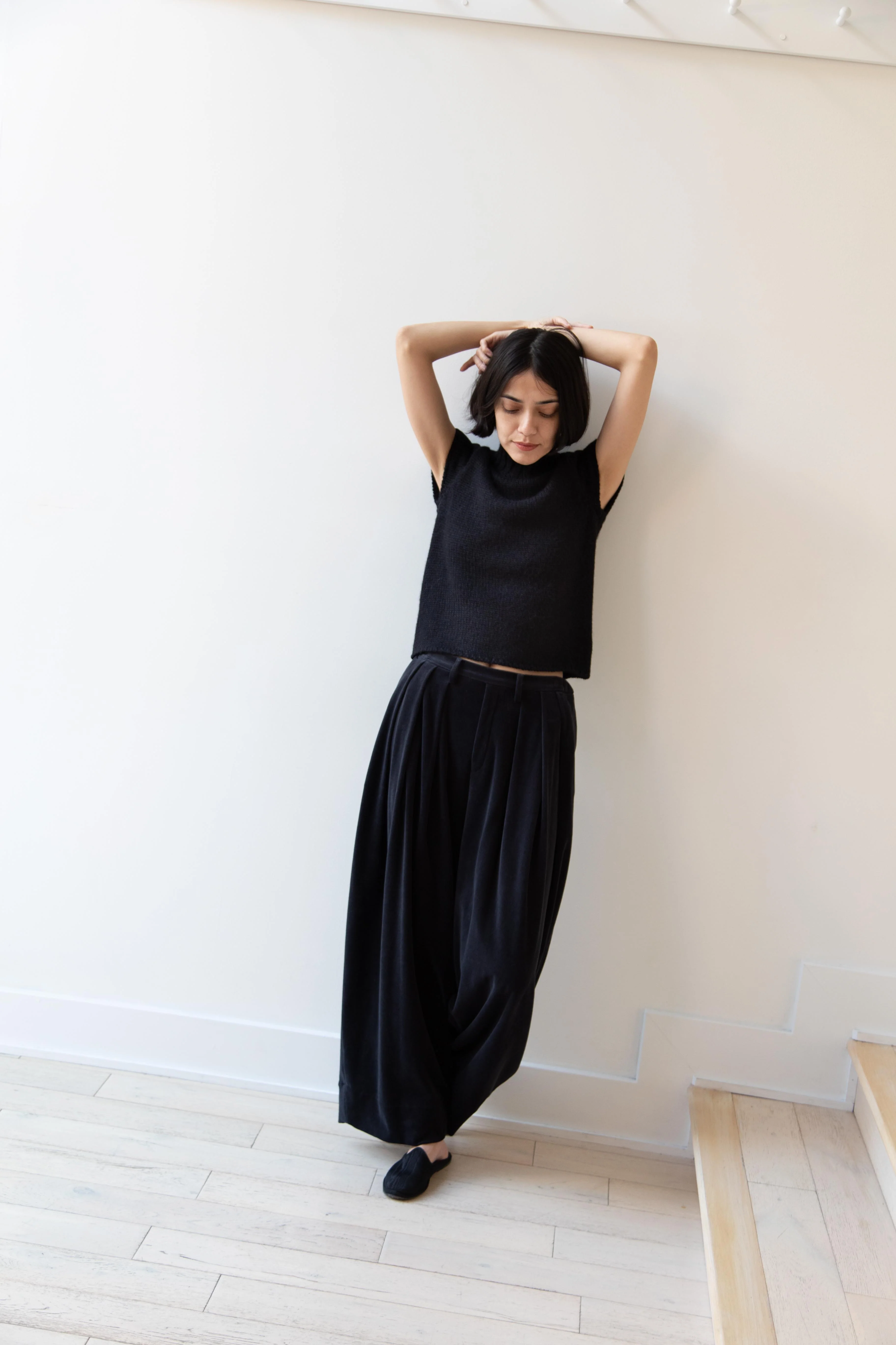 Nothing Written | Benico Half Neck Knit Shirt in Black - Image 19