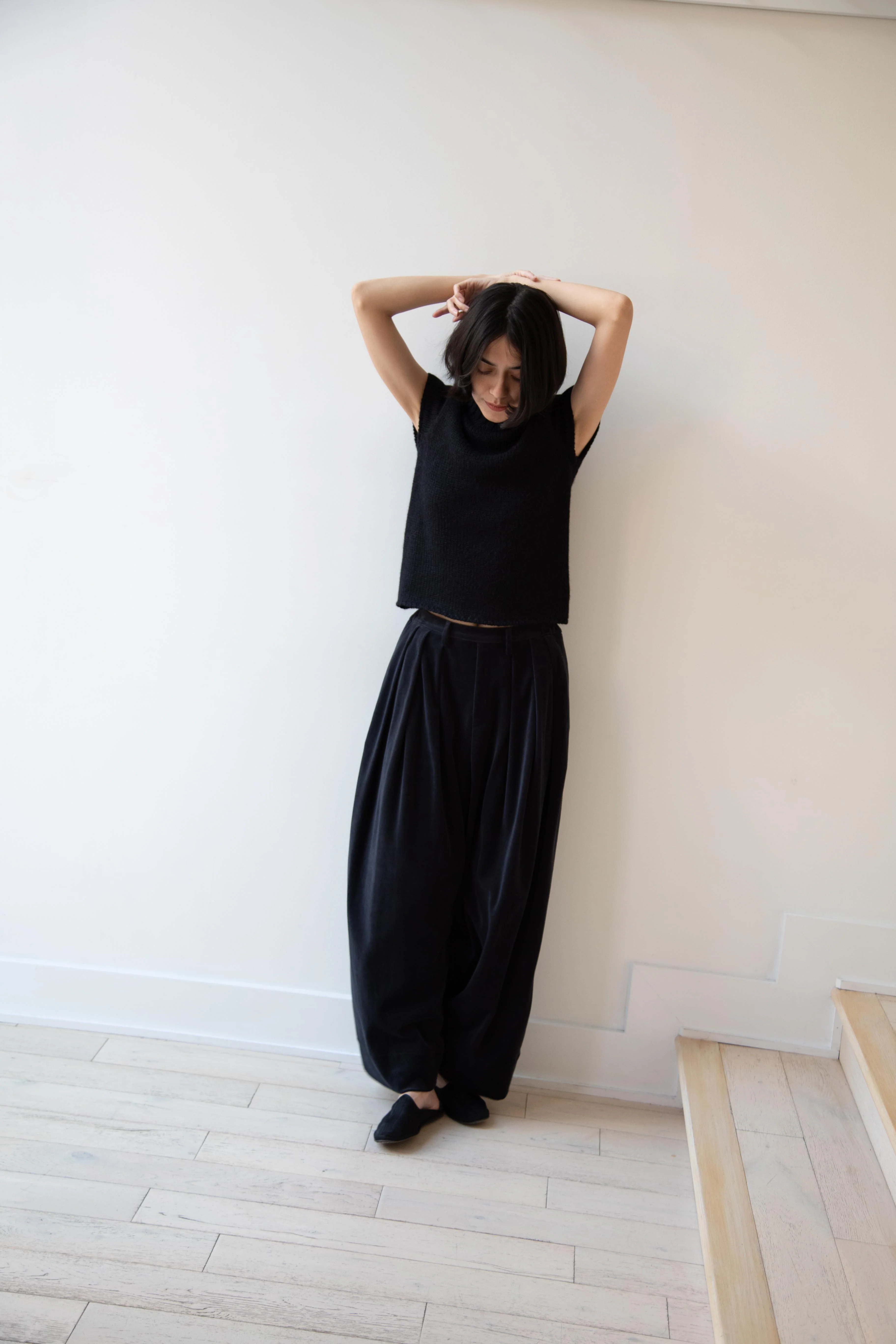 Nothing Written | Benico Half Neck Knit Shirt in Black - Image 20