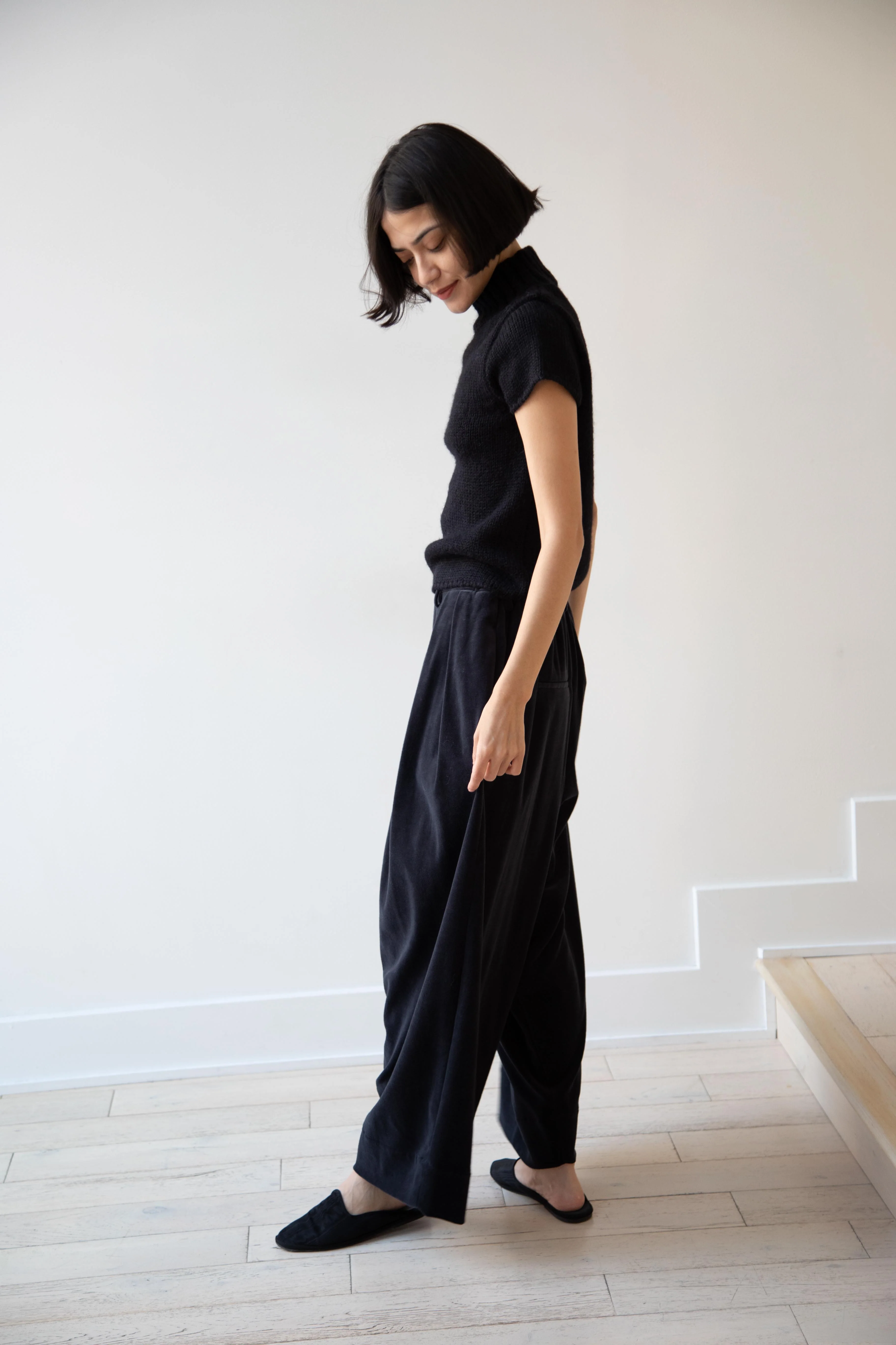 Nothing Written | Benico Half Neck Knit Shirt in Black - Image 21