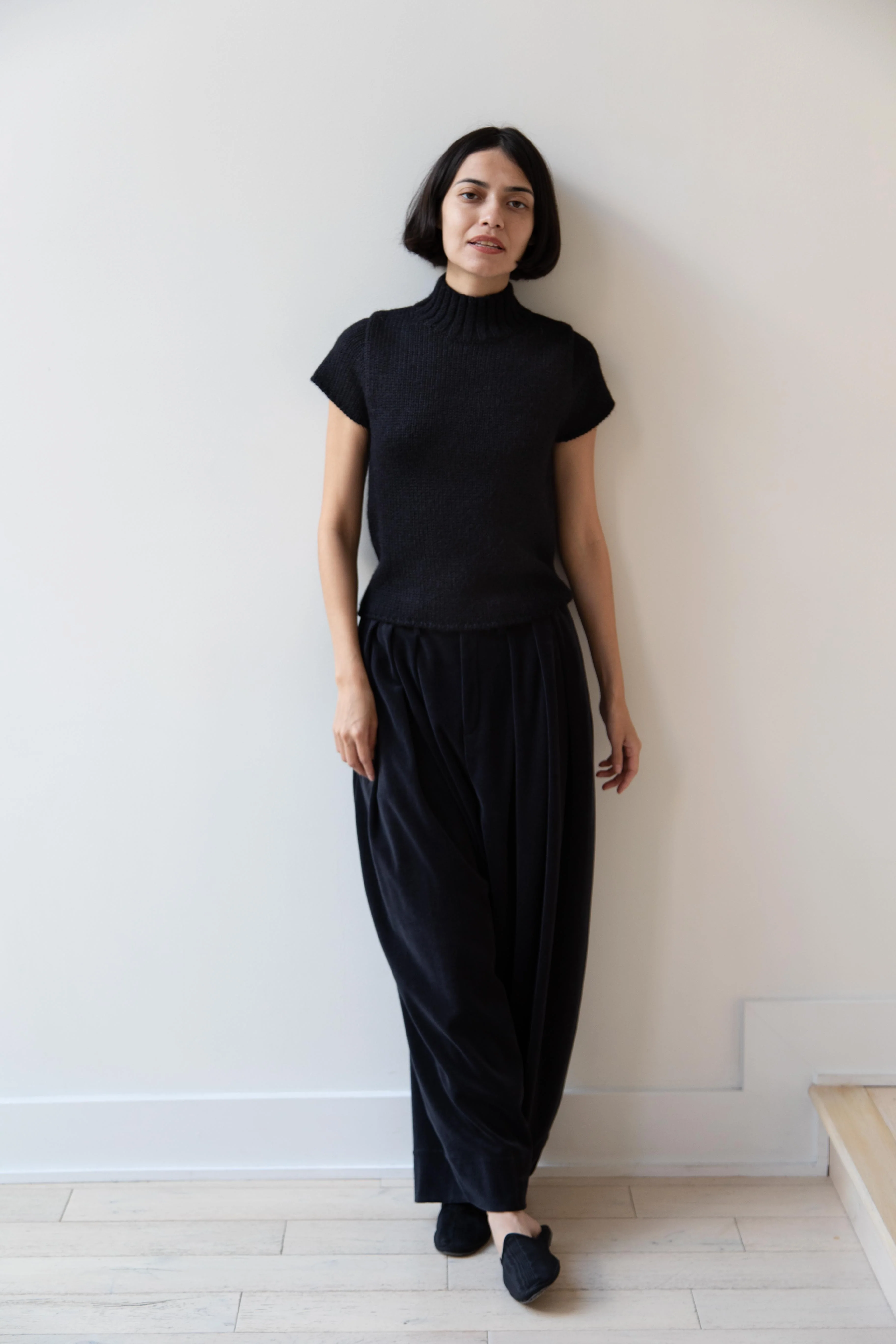 Nothing Written | Benico Half Neck Knit Shirt in Black - Image 27