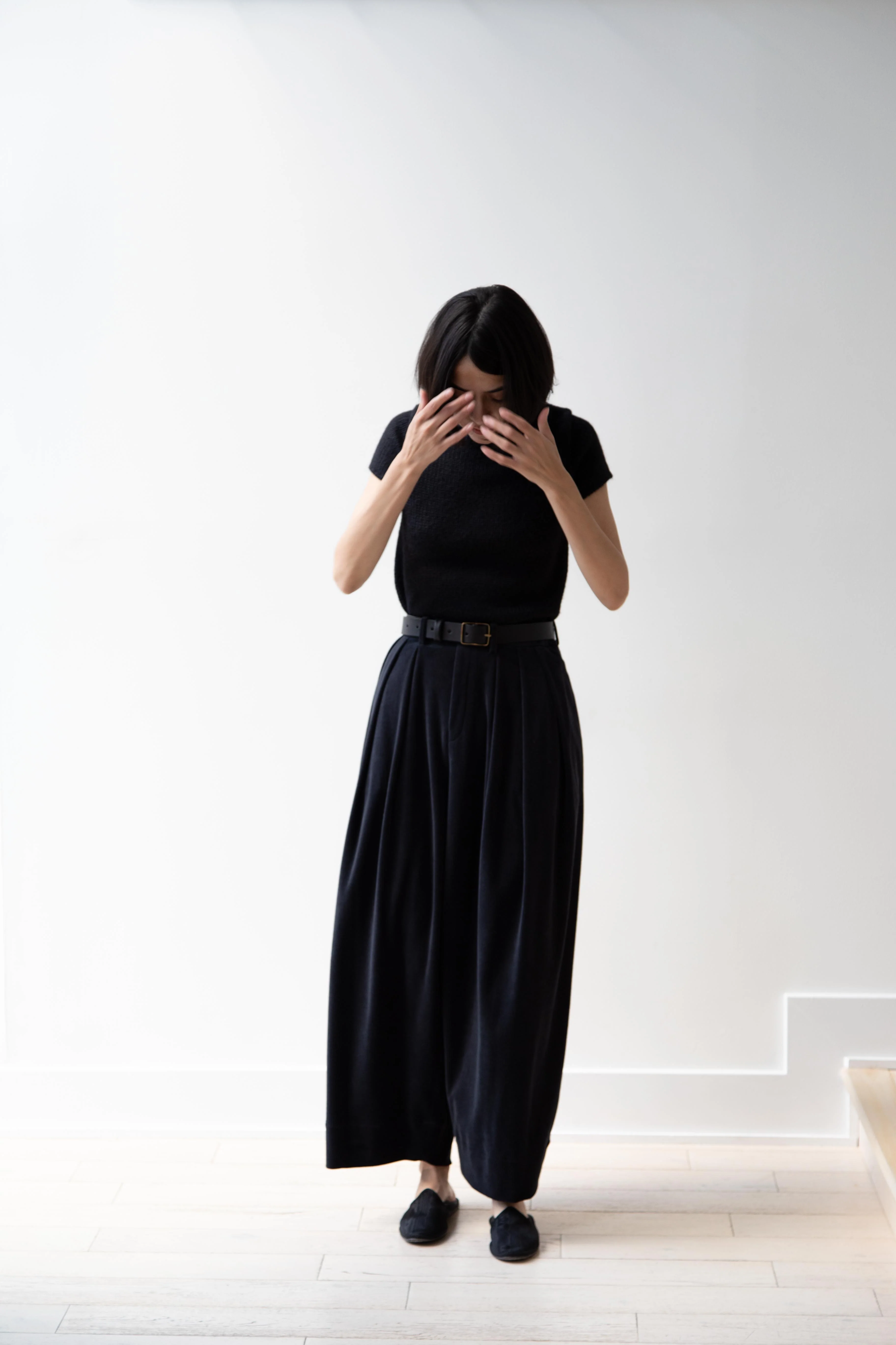 Nothing Written | Benico Half Neck Knit Shirt in Black - Image 37