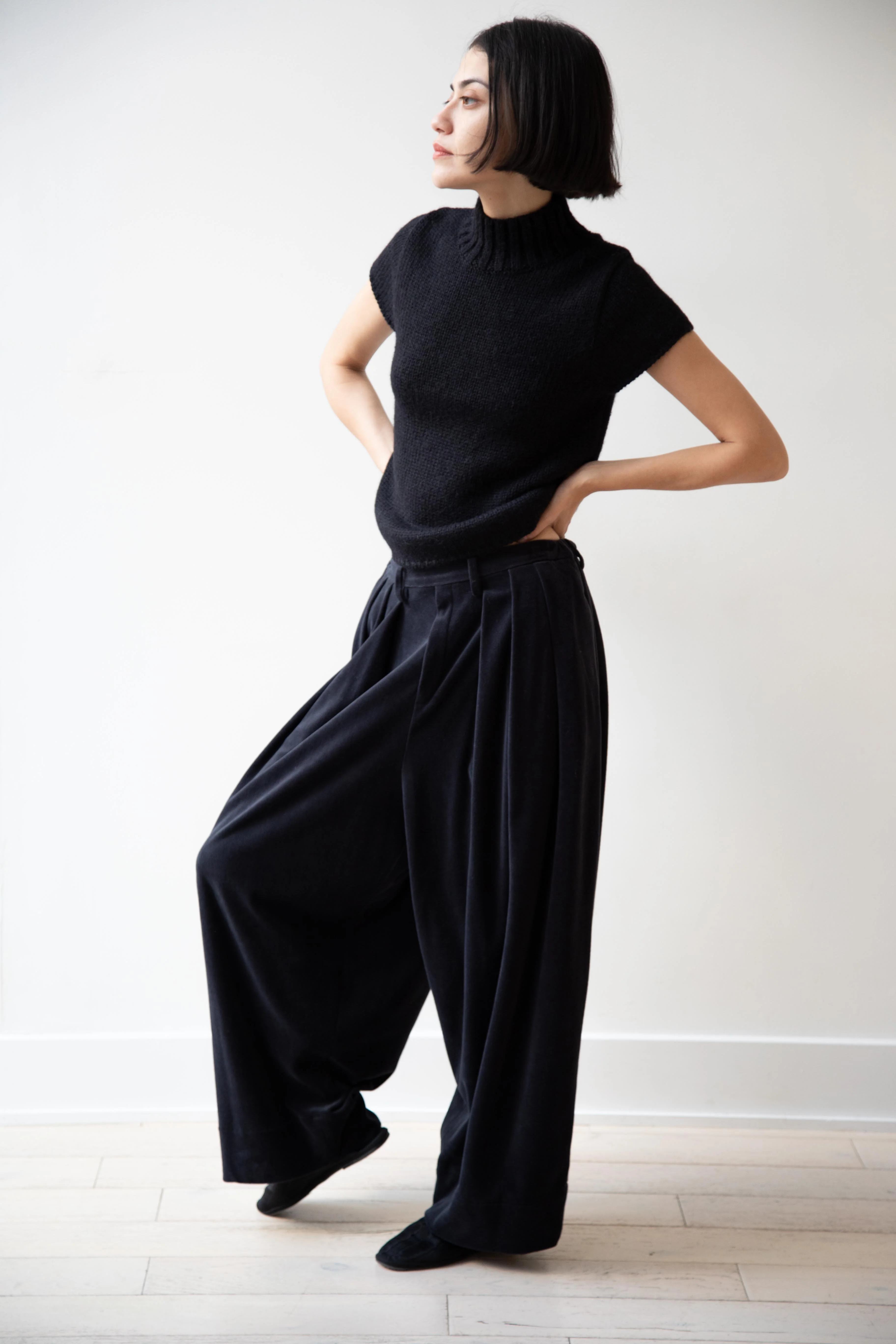 Nothing Written | Benico Half Neck Knit Shirt in Black - Image 46