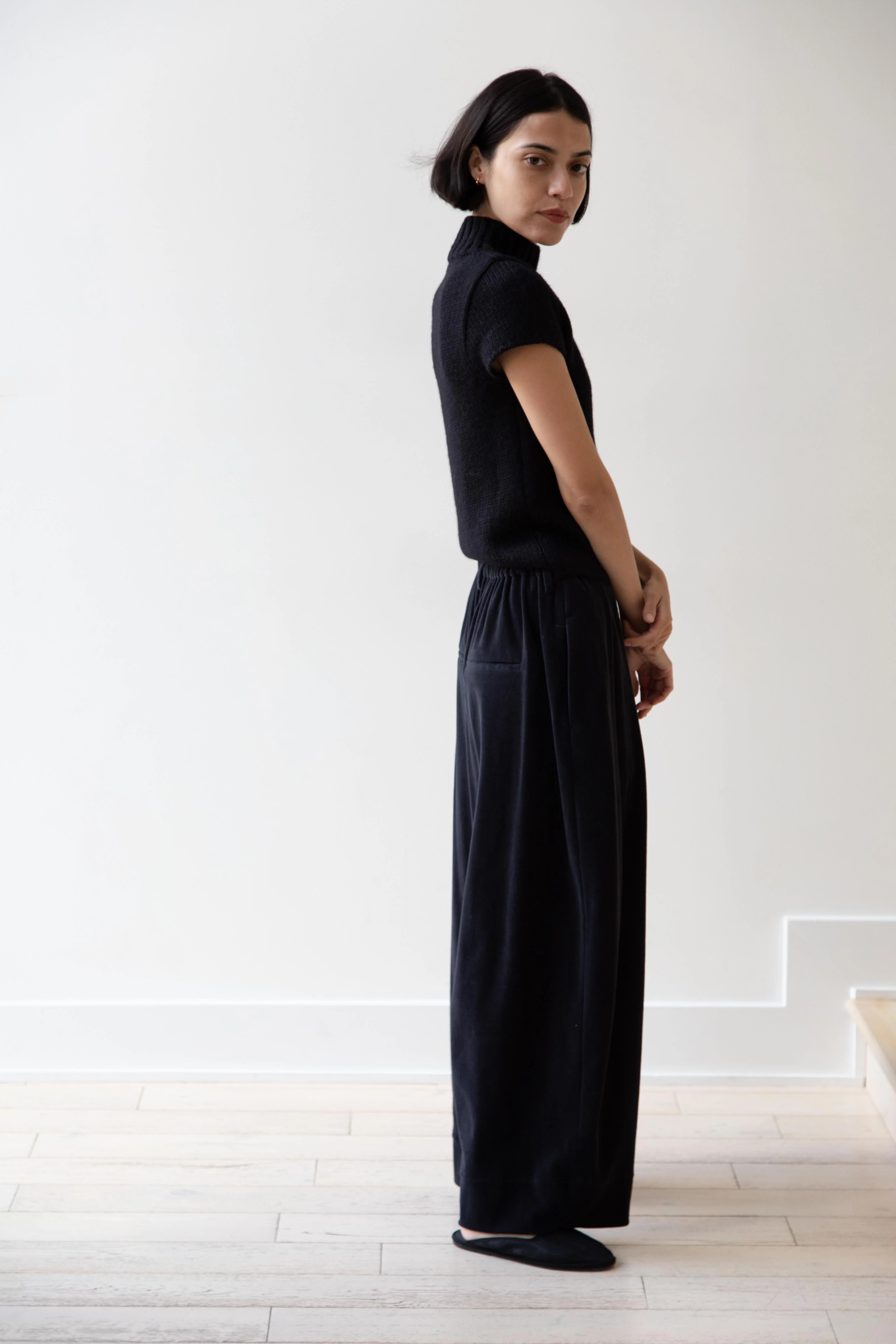Nothing Written | Benico Half Neck Knit Shirt in Black - Image 47