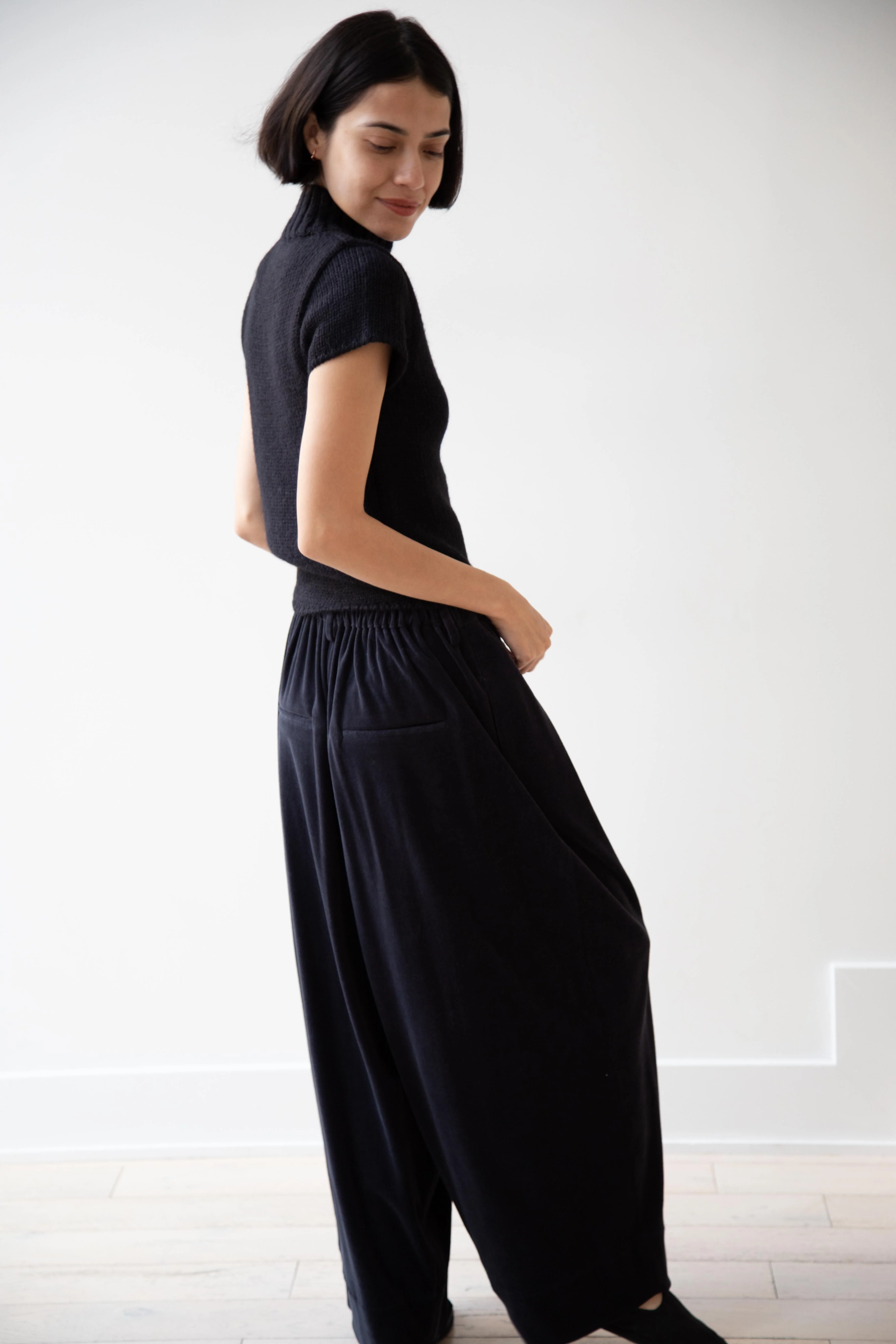 Nothing Written | Benico Half Neck Knit Shirt in Black - Image 49