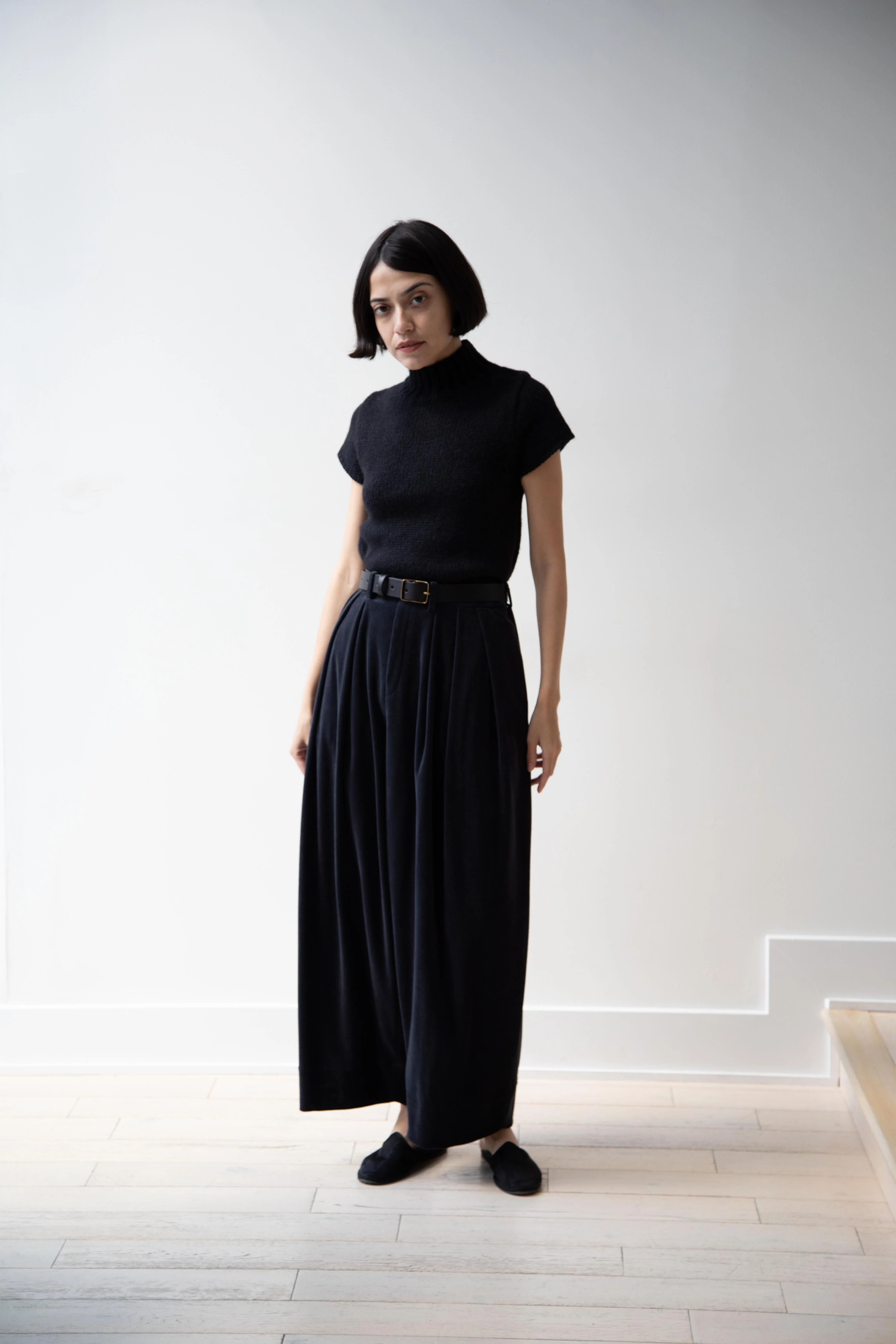 Nothing Written | Benico Half Neck Knit Shirt in Black - Image 50