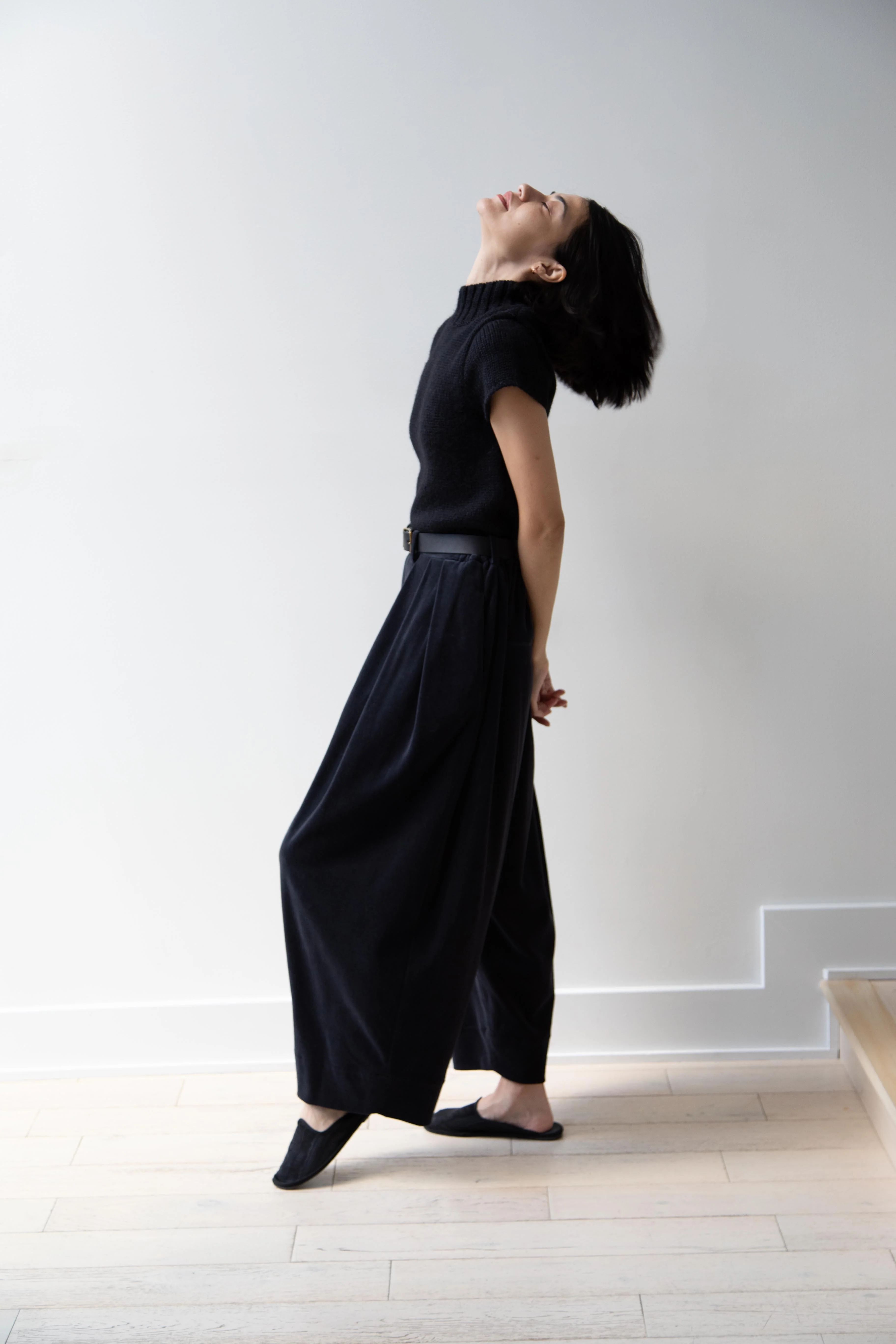 Nothing Written | Benico Half Neck Knit Shirt in Black - Image 58
