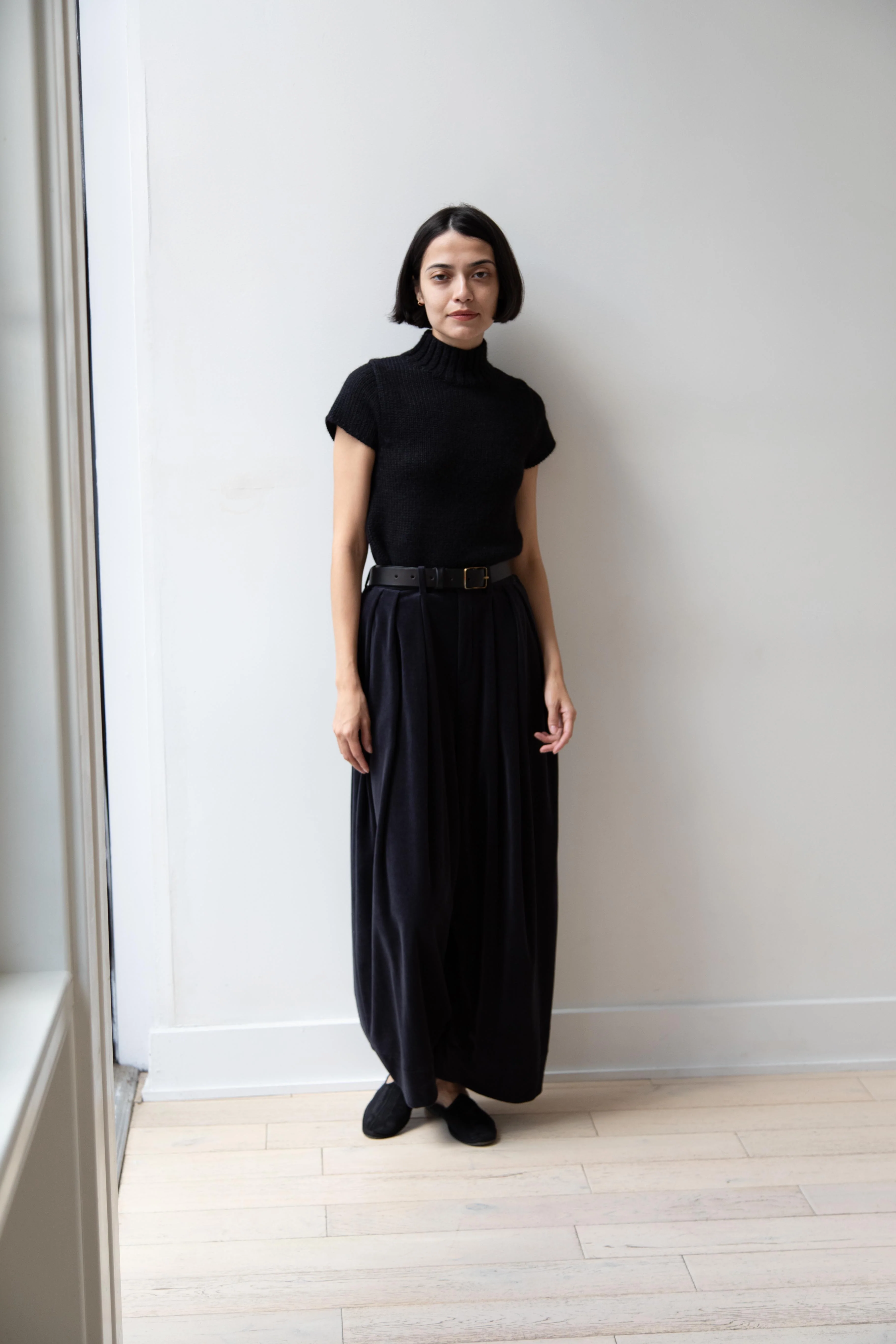 Nothing Written | Benico Half Neck Knit Shirt in Black - Image 62