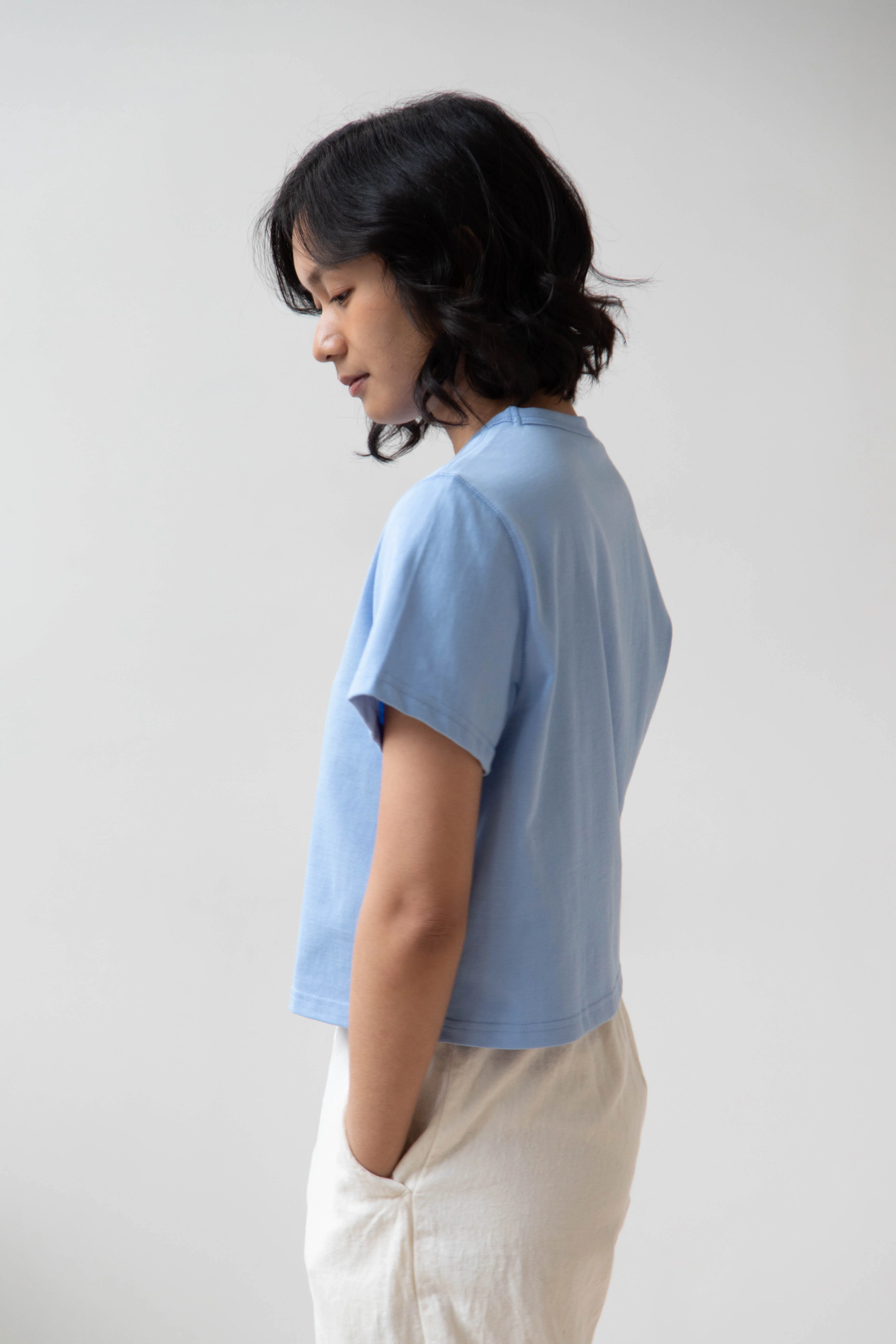 Nothing Written | Bobba Cotton T-Shirt in Blue - Image 10