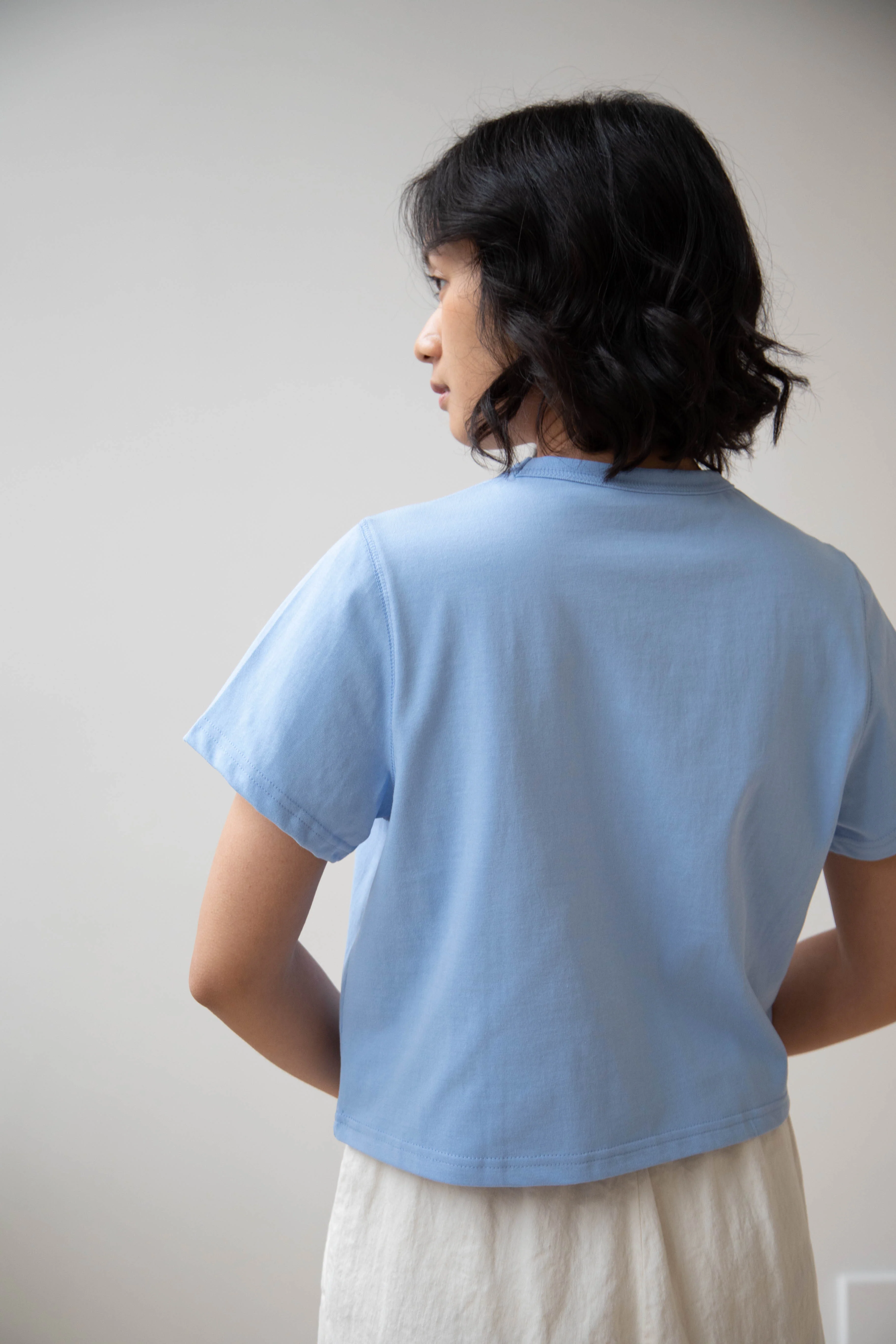 Nothing Written | Bobba Cotton T-Shirt in Blue - Image 26