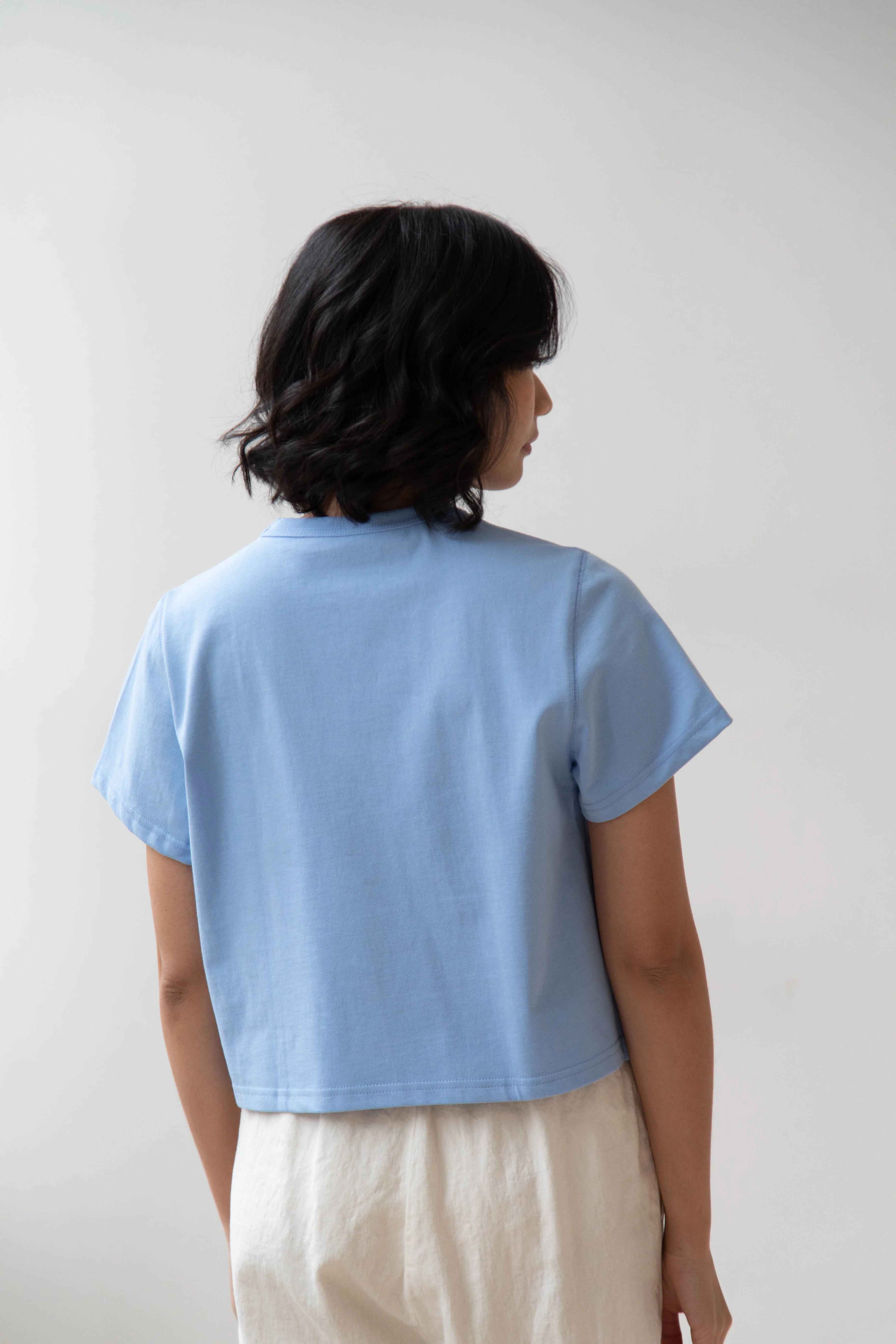 Nothing Written | Bobba Cotton T-Shirt in Blue - Image 3