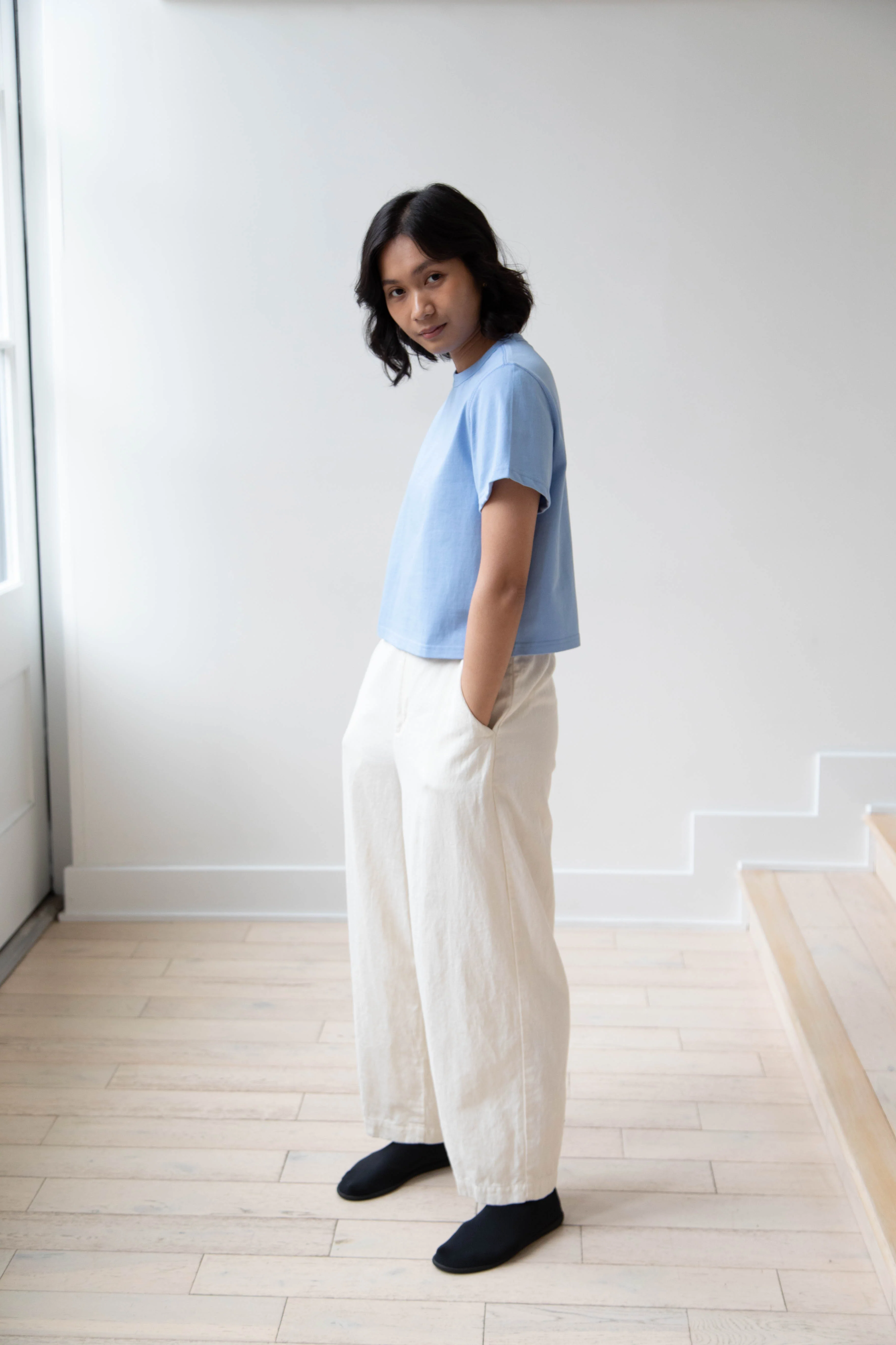 Nothing Written | Bobba Cotton T-Shirt in Blue - Image 4