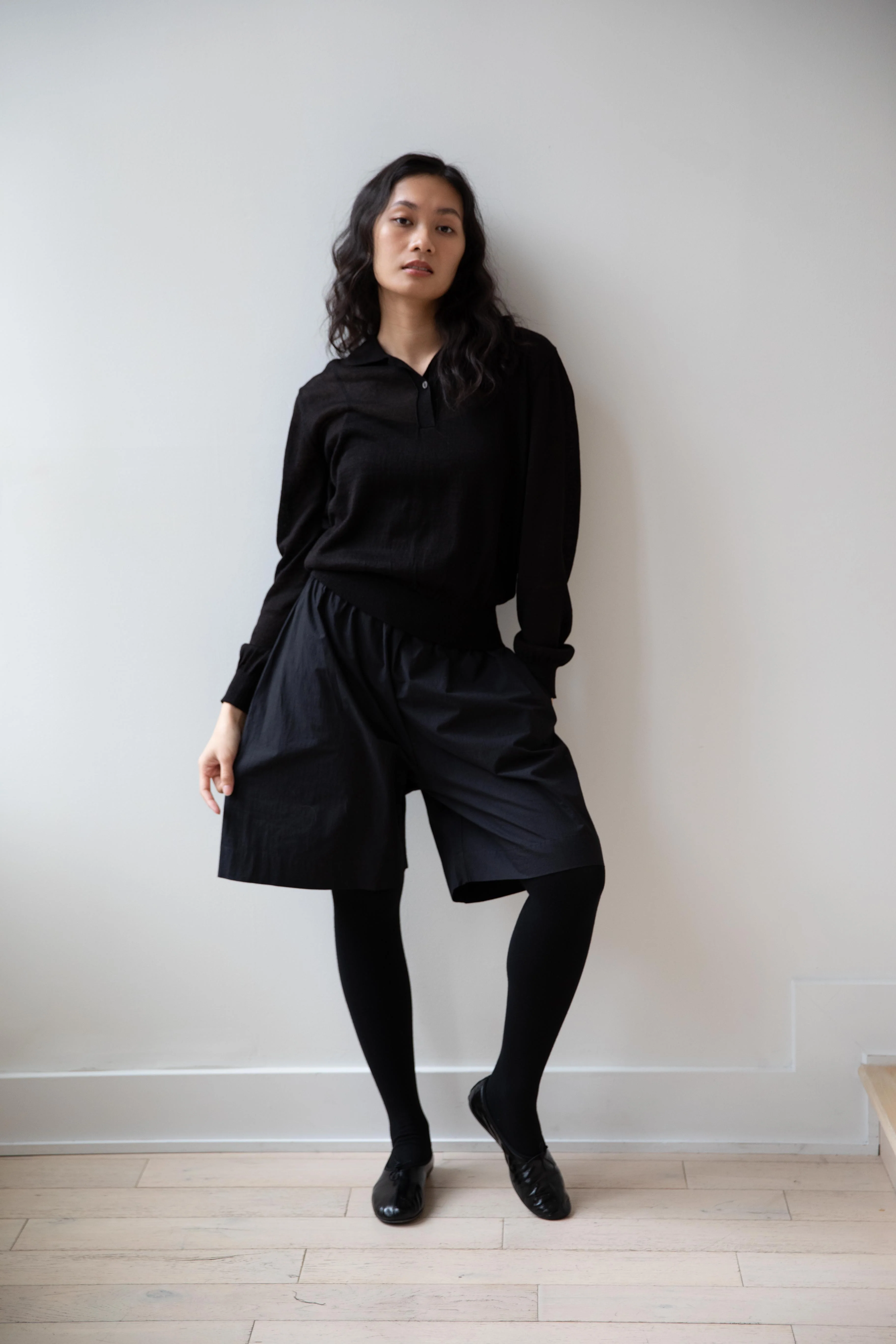 Nothing Written | Carrel Collar Polo in Black - Image 20