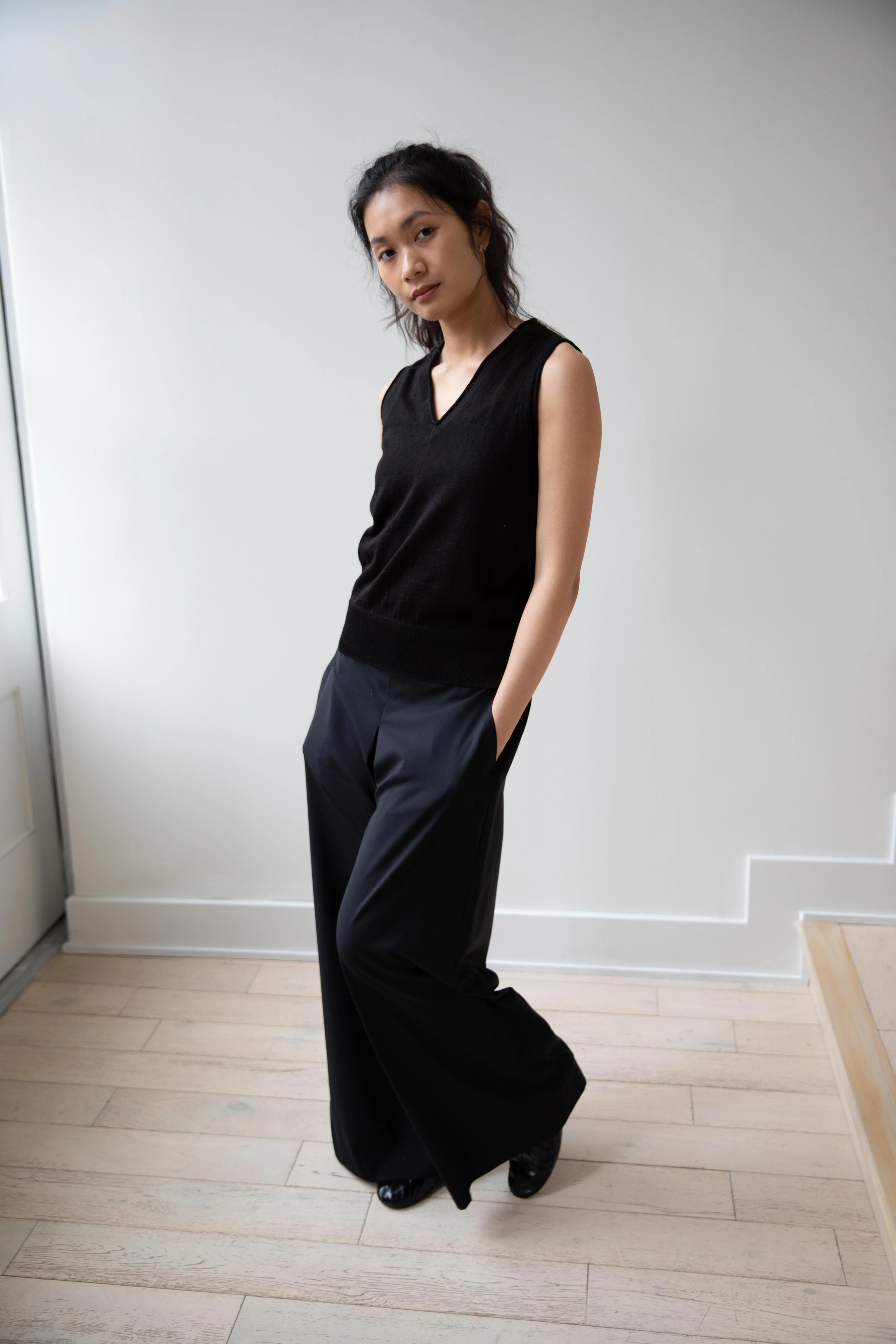 Nothing Written | Dore V-Neck Tank Top in Black - Image 13