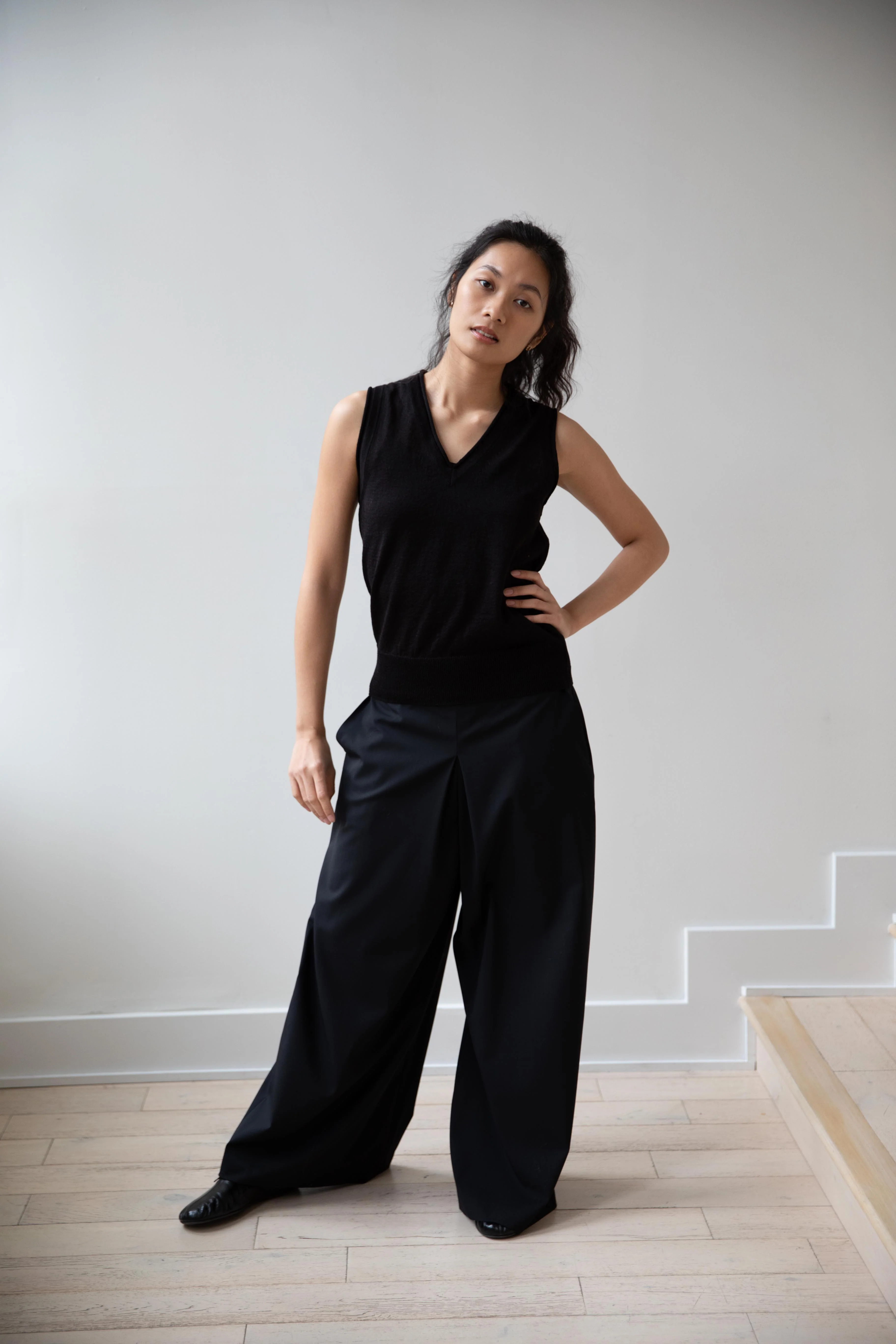 Nothing Written | Dore V-Neck Tank Top in Black - Image 14