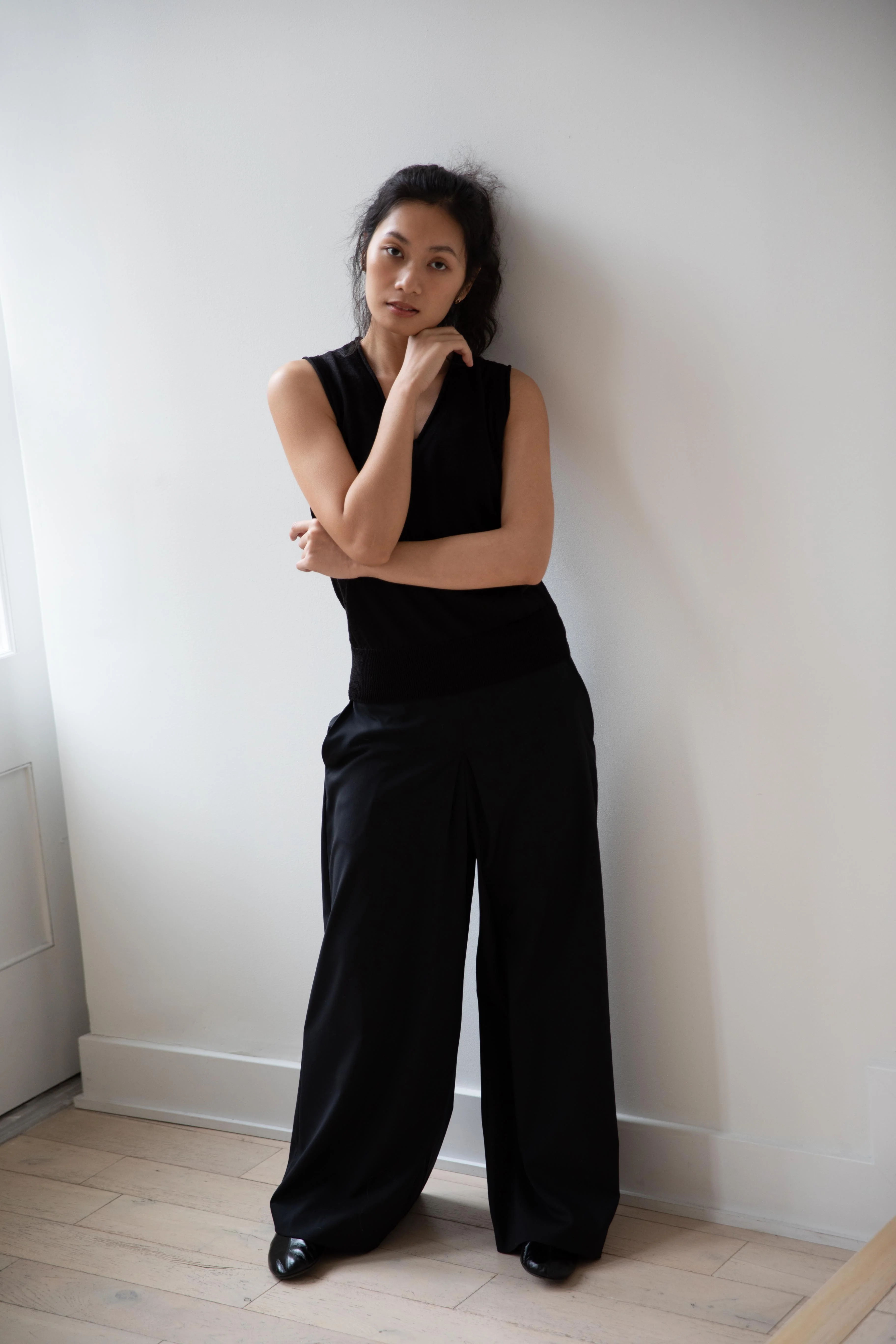 Nothing Written | Dore V-Neck Tank Top in Black - Image 16