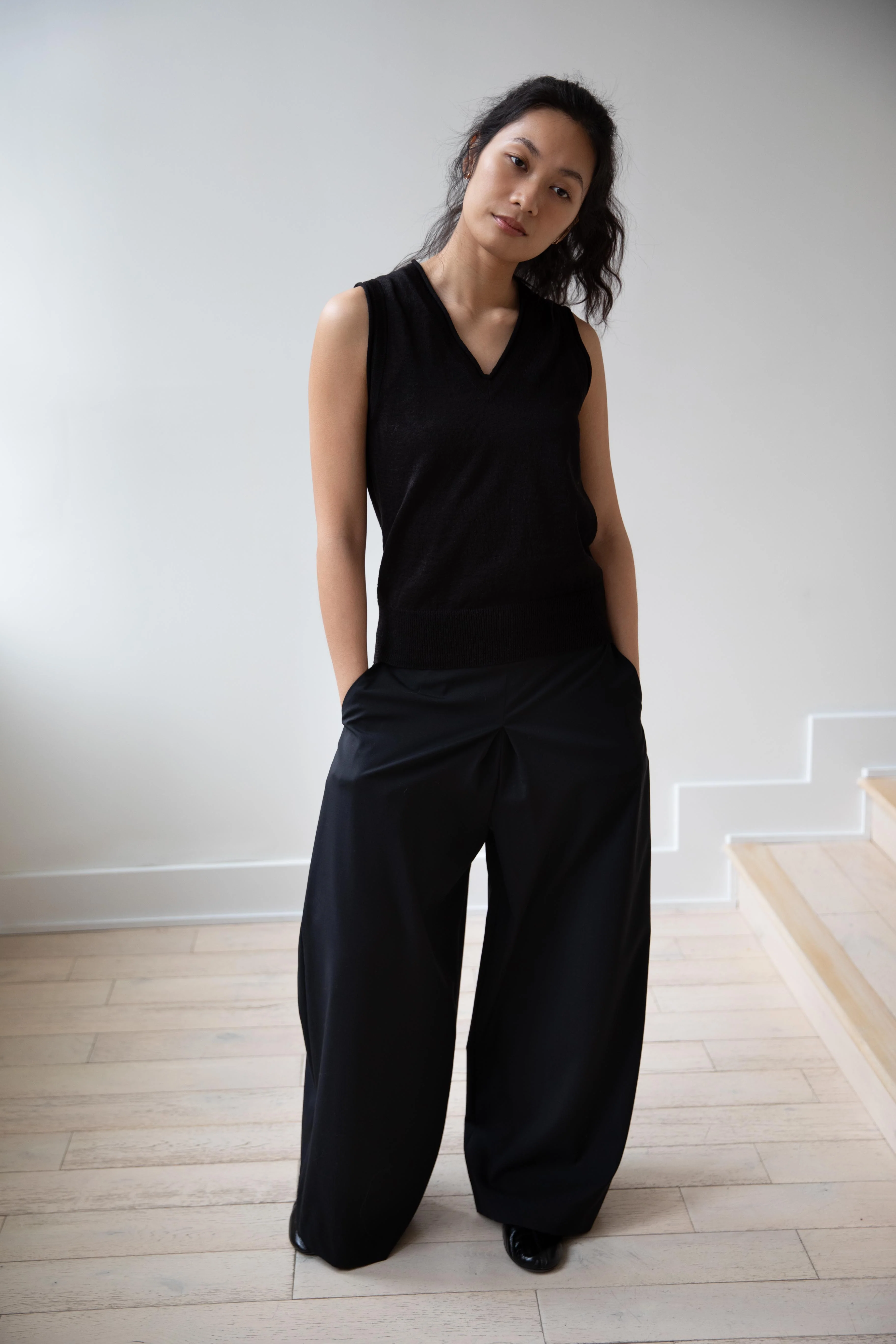 Nothing Written | Dore V-Neck Tank Top in Black - Image 7