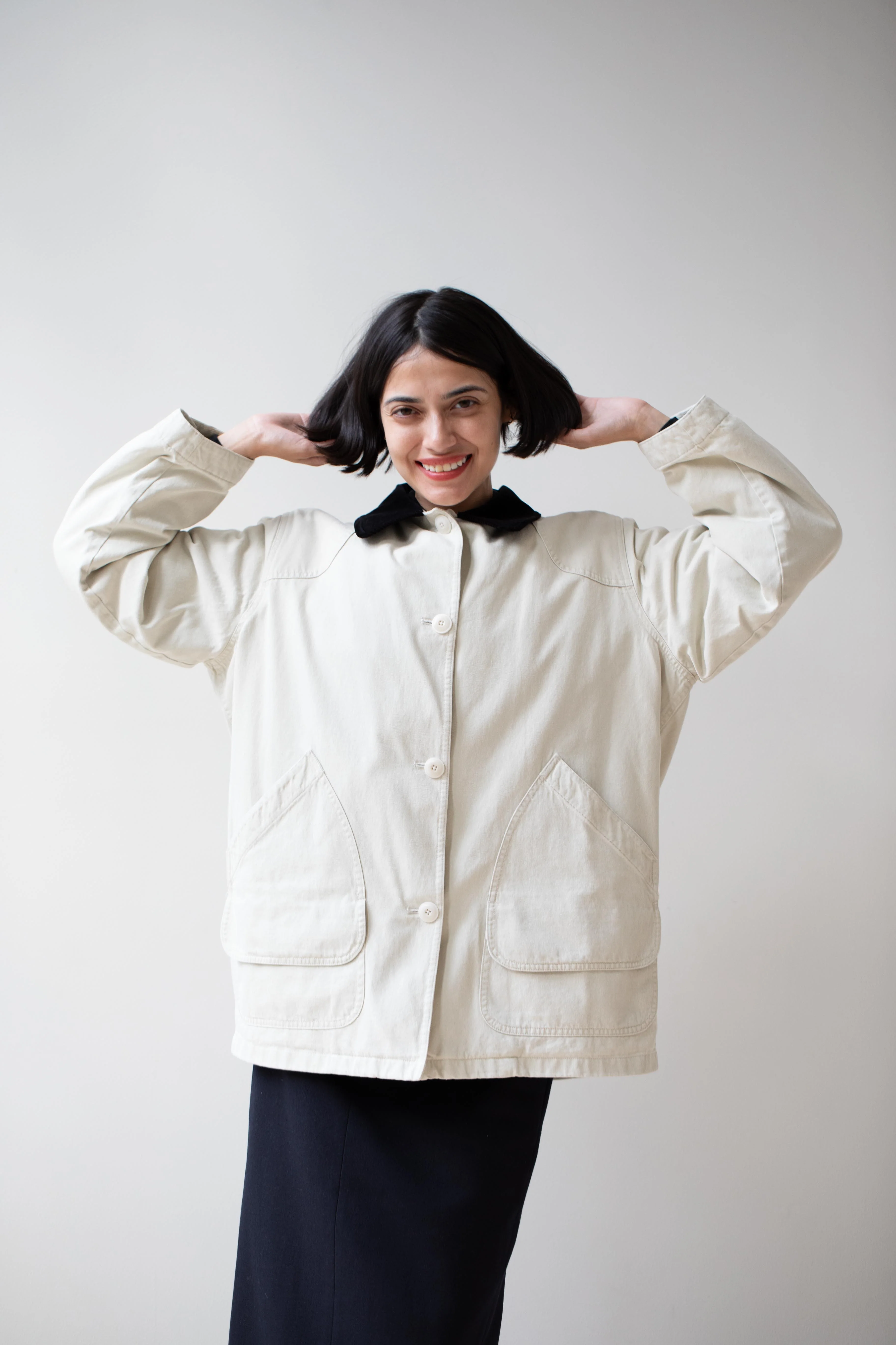 Nothing Written | Oversized Work Jacket In Ivory - Image 4