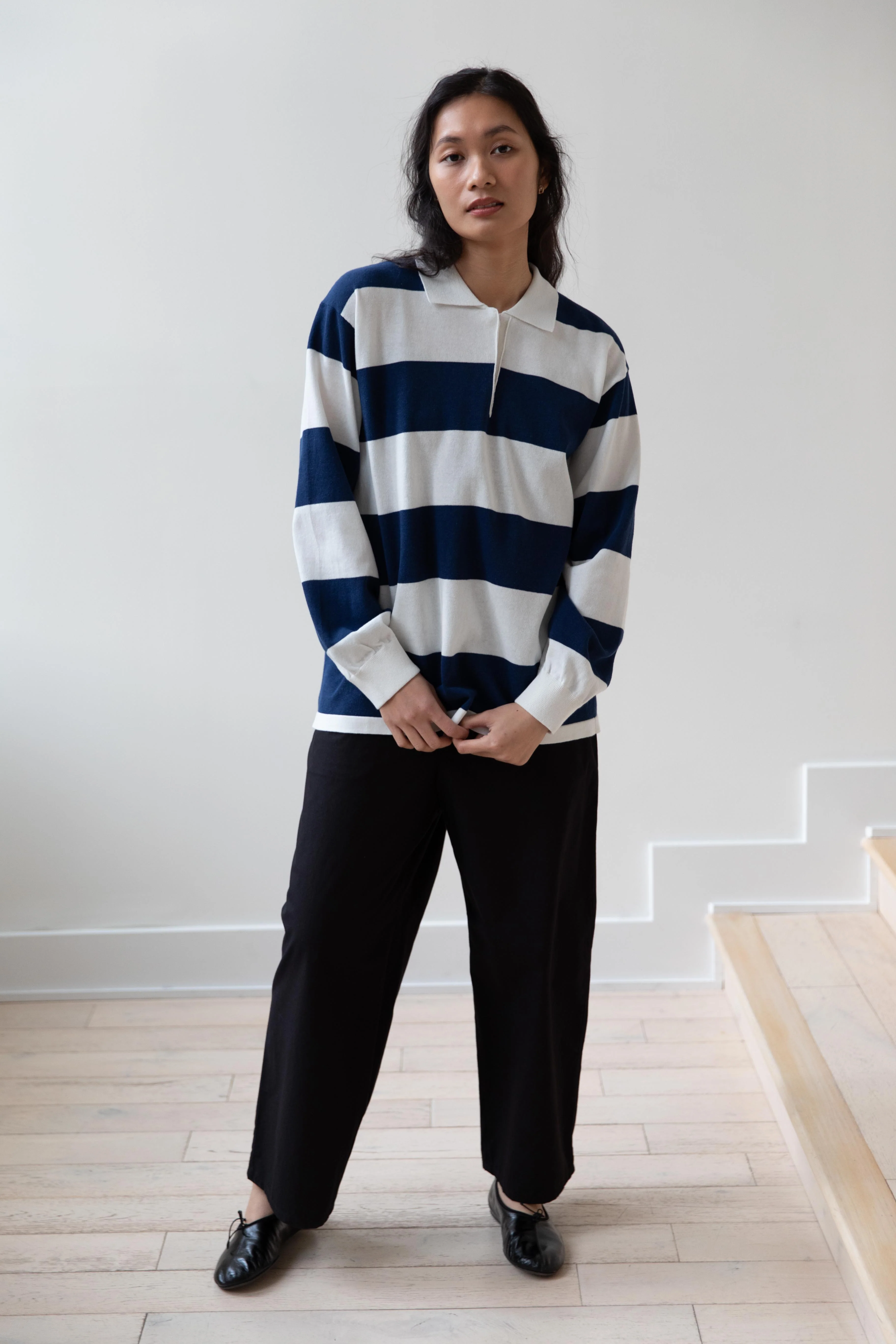 Nothing Written | Stripe Collar Knit Polo - Image 10