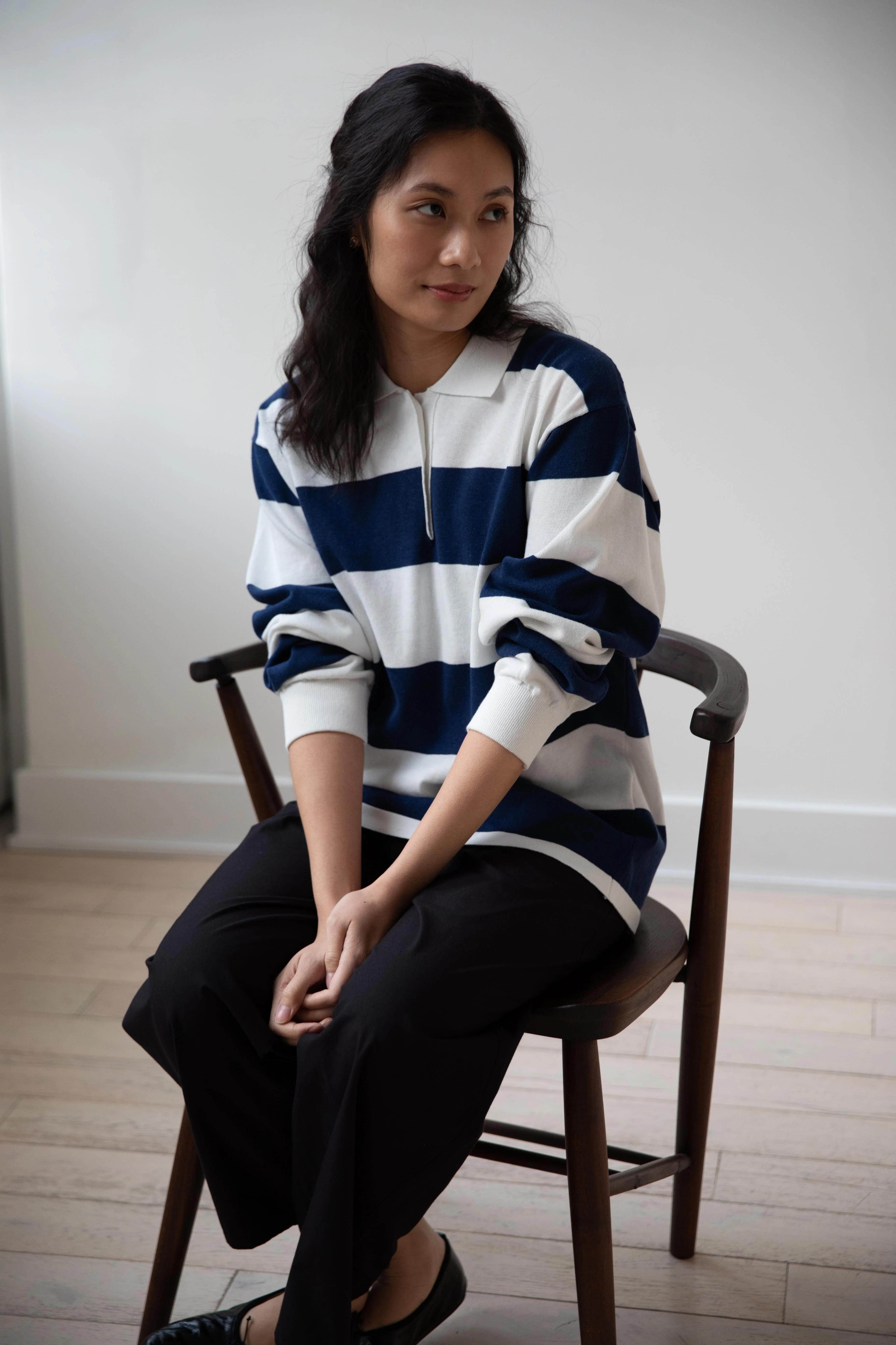 Nothing Written | Stripe Collar Knit Polo - Image 11