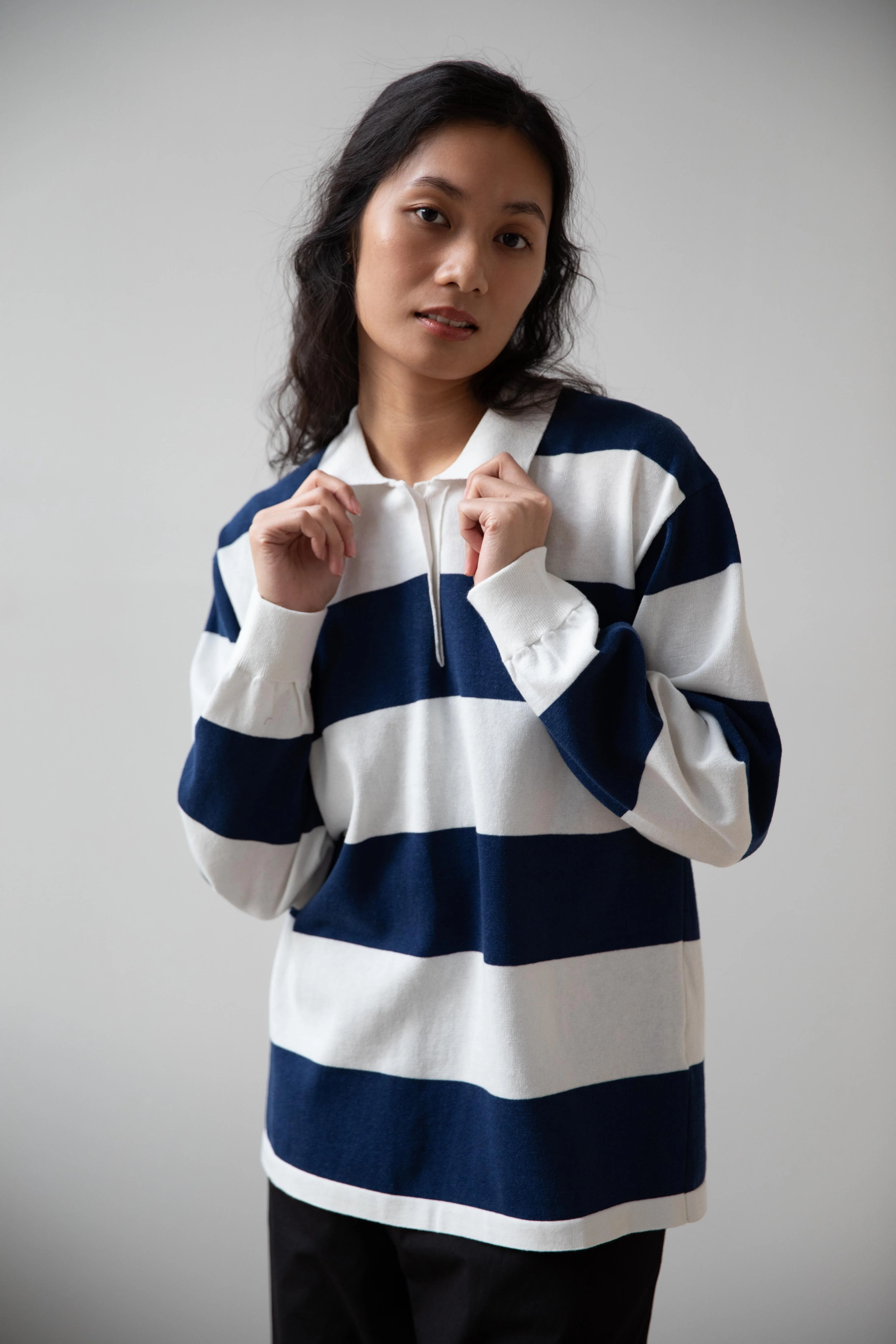 Nothing Written | Stripe Collar Knit Polo - Image 12