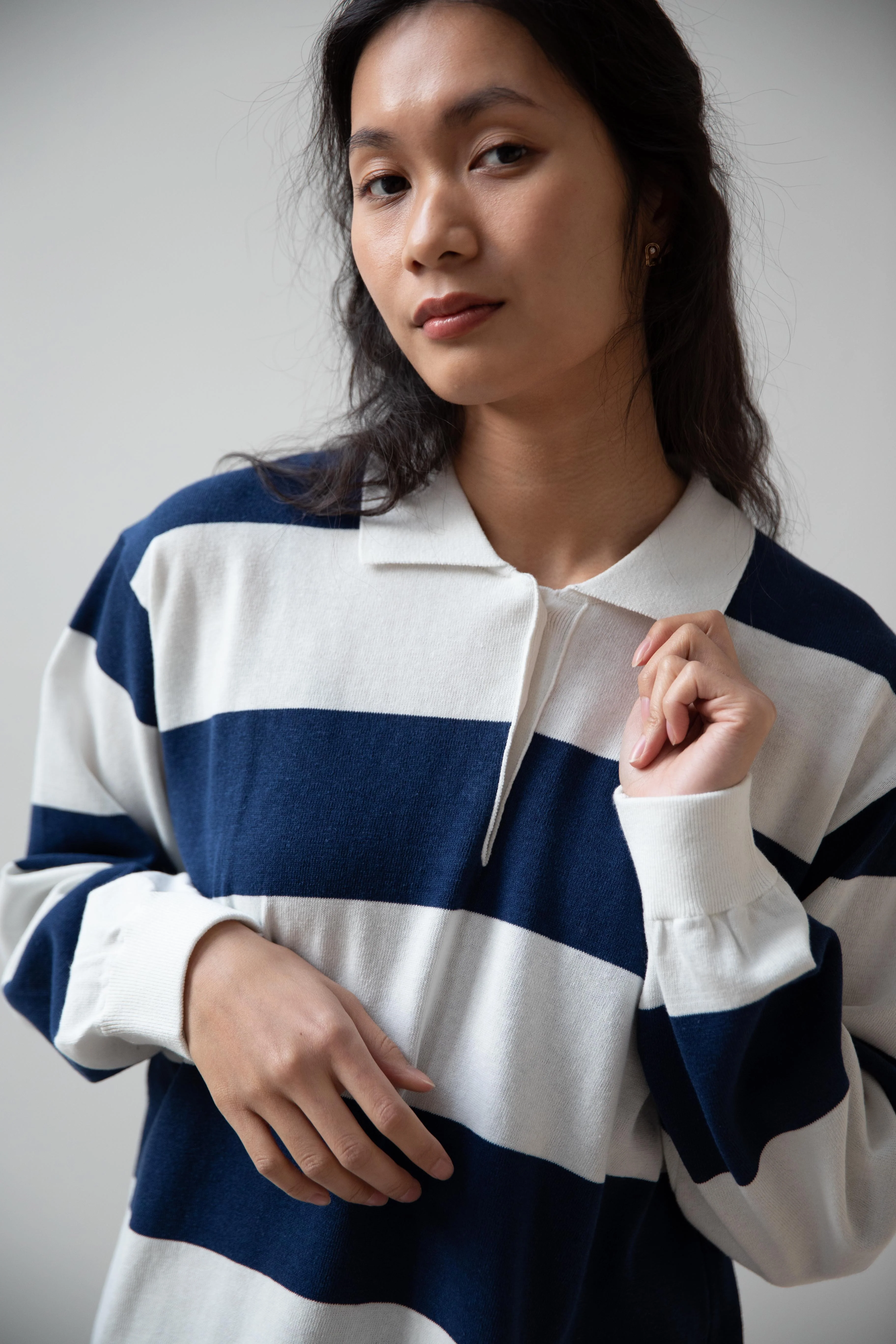 Nothing Written | Stripe Collar Knit Polo - Image 13