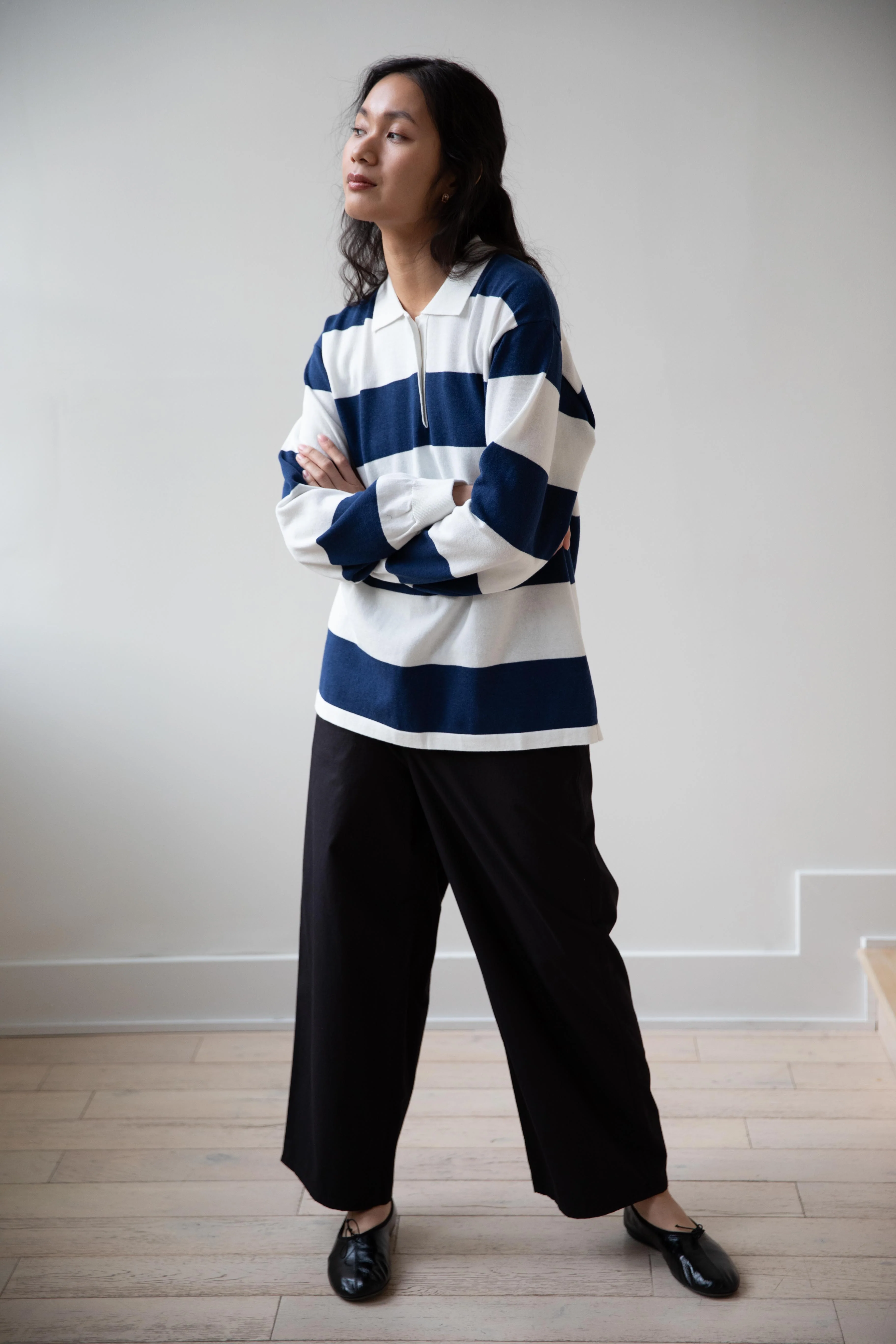 Nothing Written | Stripe Collar Knit Polo - Image 3