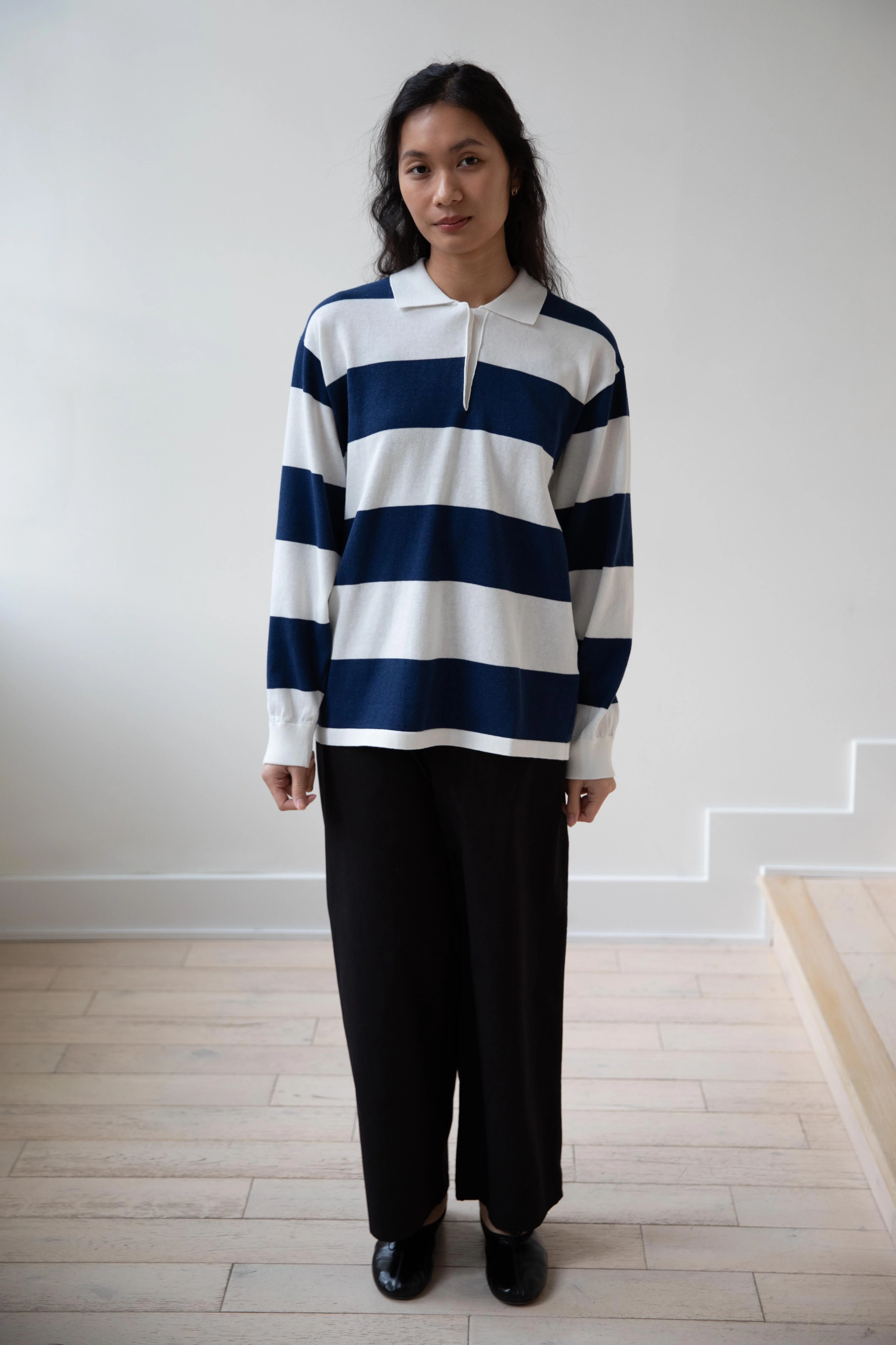 Nothing Written | Stripe Collar Knit Polo - Image 5