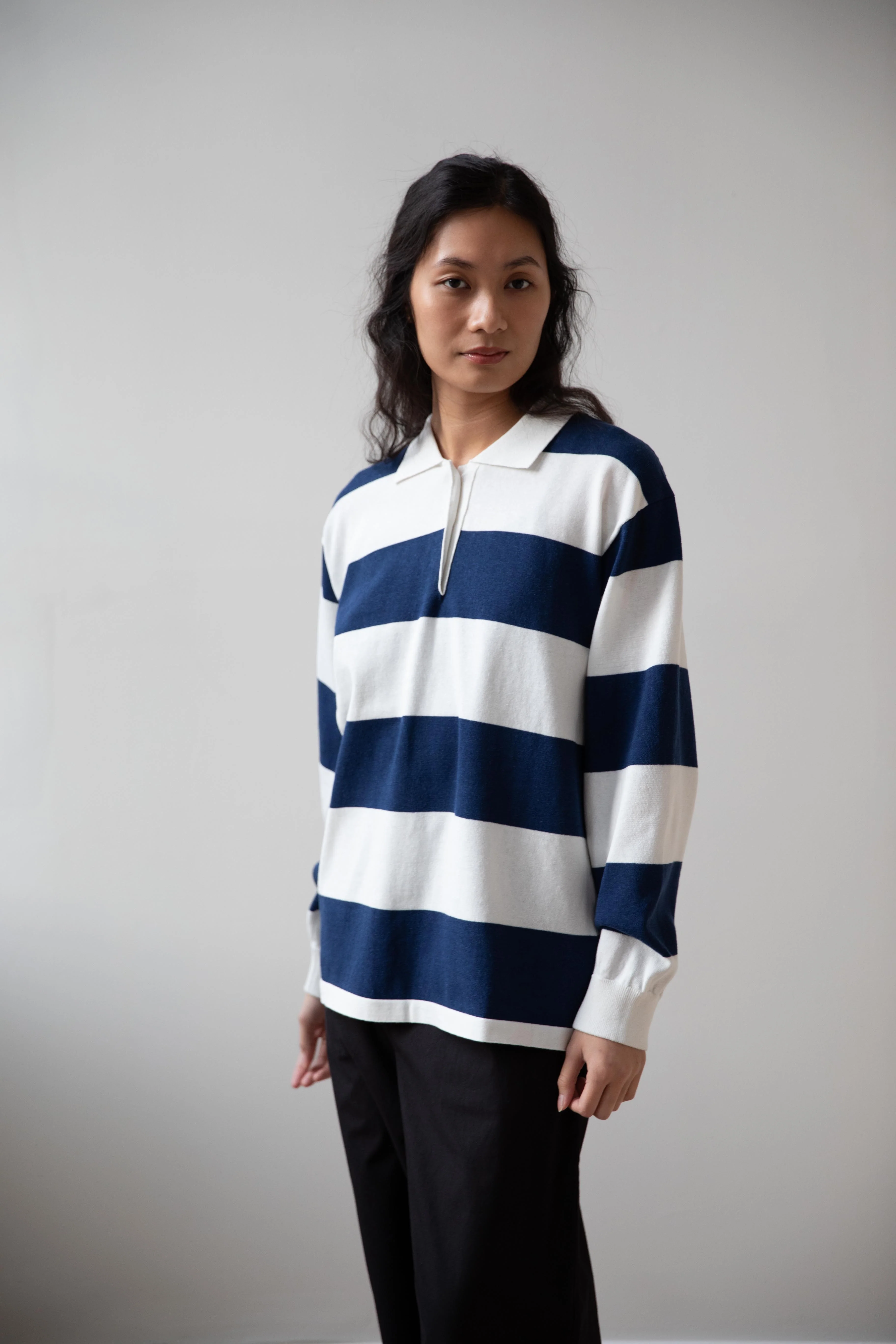 Nothing Written | Stripe Collar Knit Polo - Image 7
