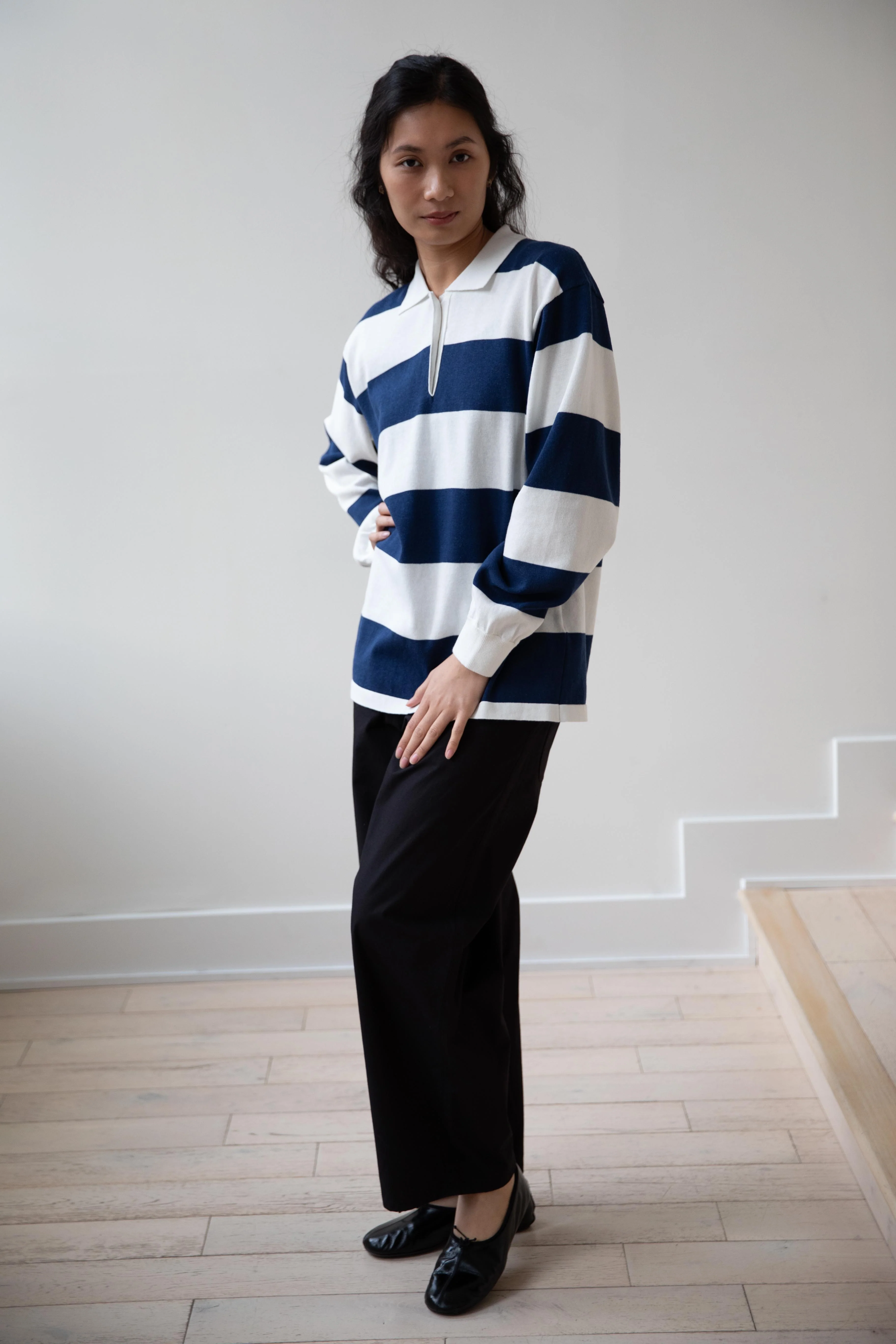 Nothing Written | Stripe Collar Knit Polo - Image 9