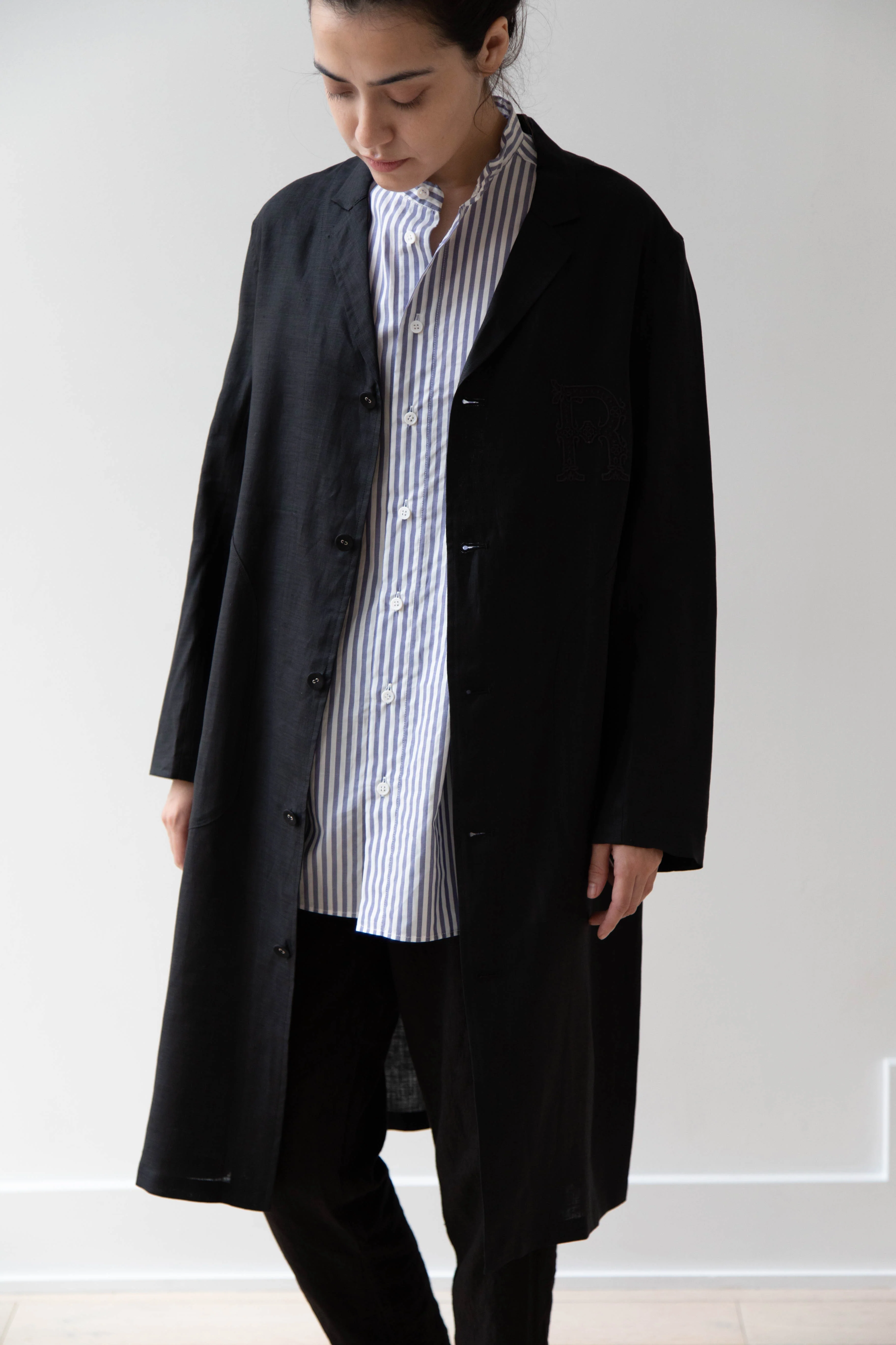 Old Man's Tailor | Embroidered Work Coat Black - Image 10