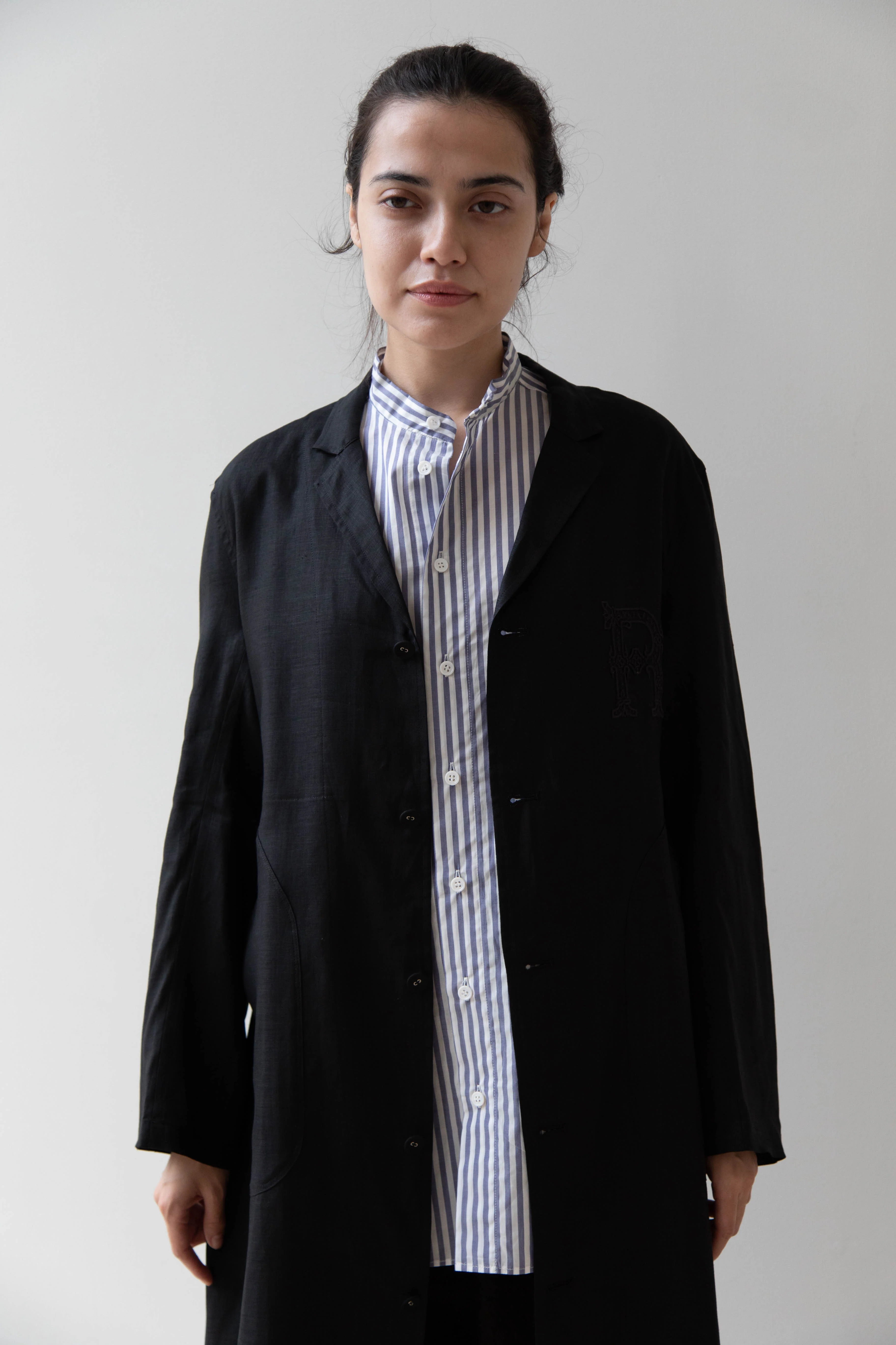 Old Man's Tailor | Embroidered Work Coat Black - Image 19