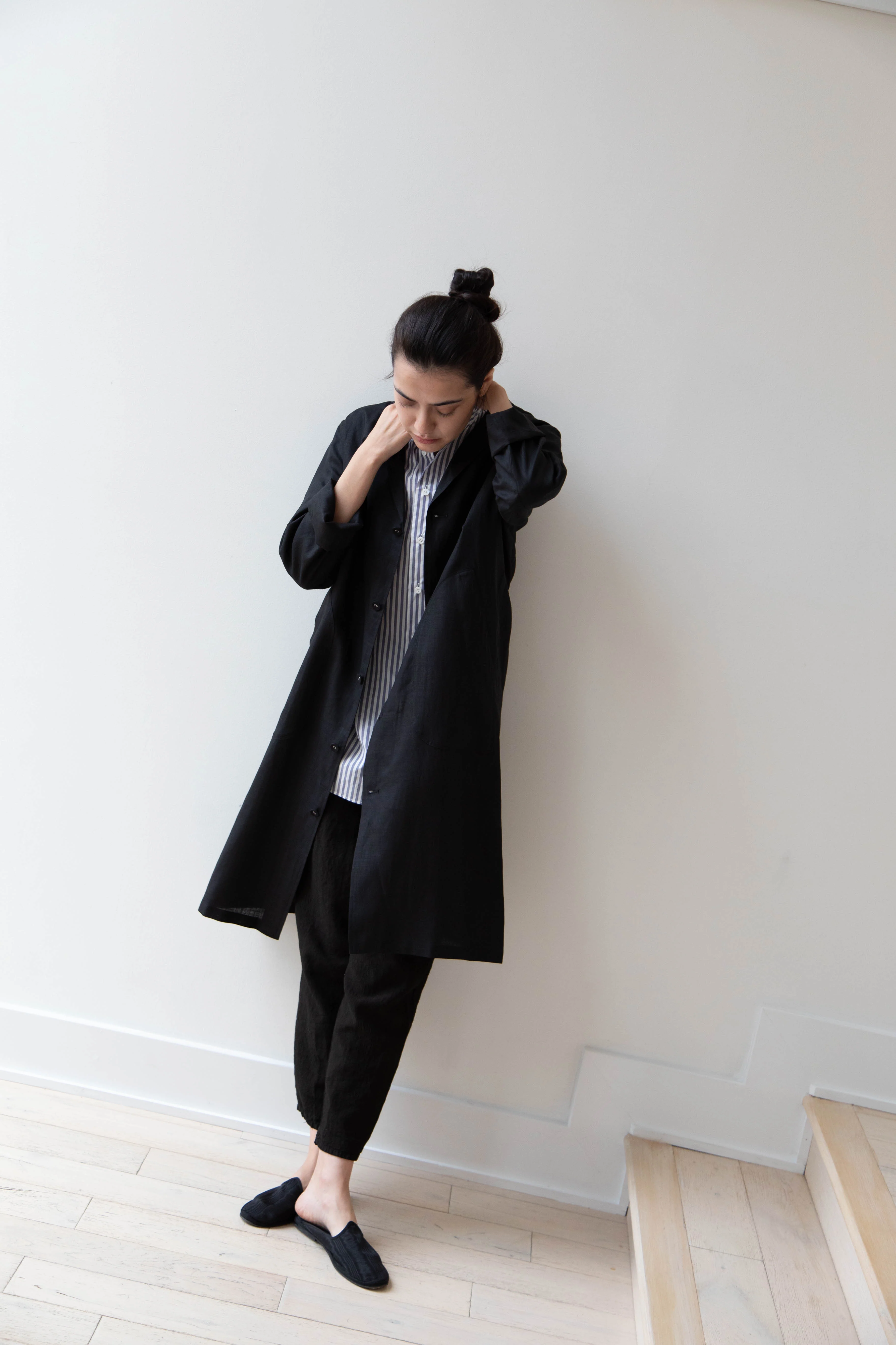 Old Man's Tailor | Embroidered Work Coat Black - Image 20