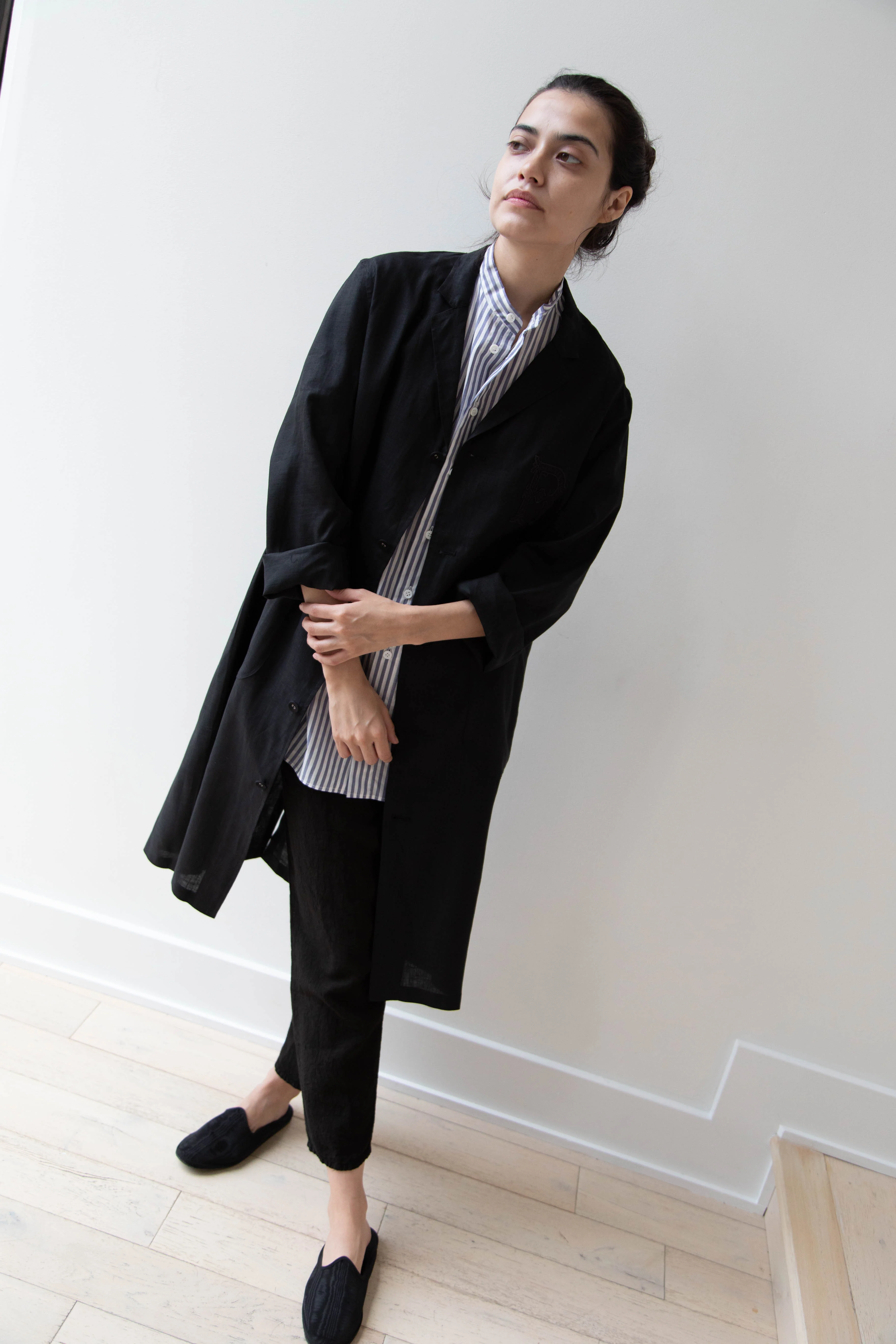 Old Man's Tailor | Embroidered Work Coat Black - Image 23