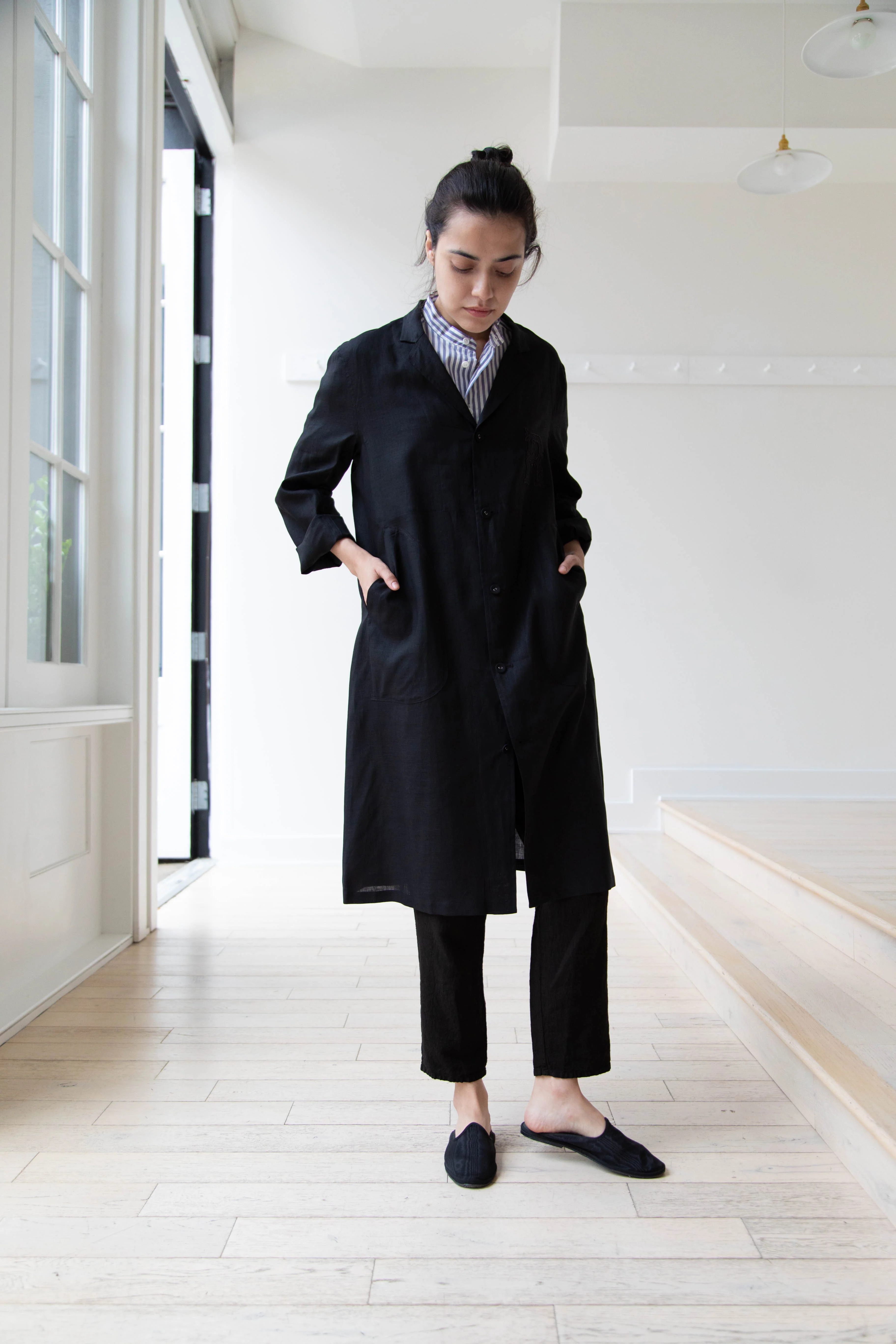 Old Man's Tailor | Embroidered Work Coat Black - Image 28