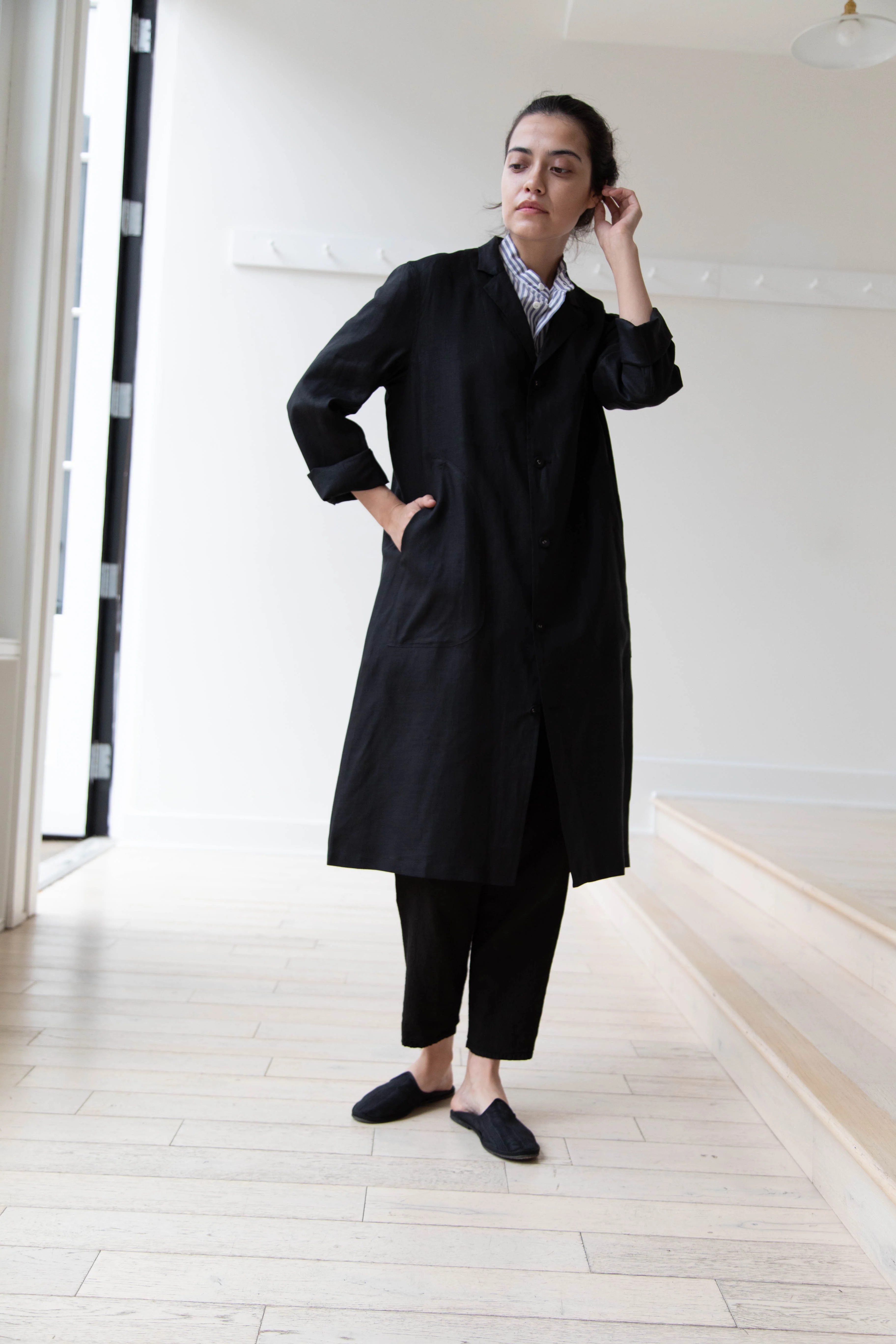 Old Man's Tailor | Embroidered Work Coat Black - Image 30