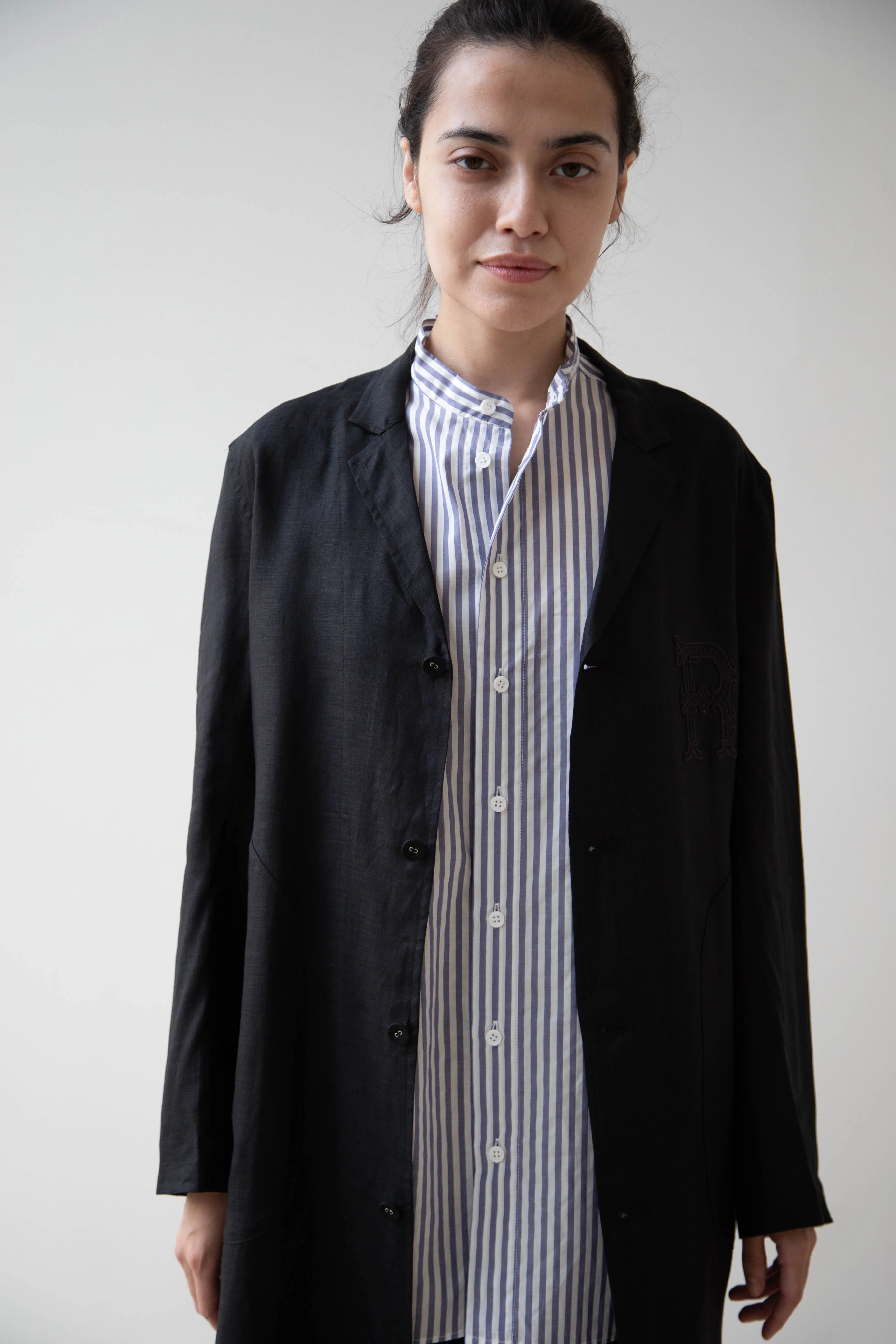Old Man's Tailor | Embroidered Work Coat Black - Image 6