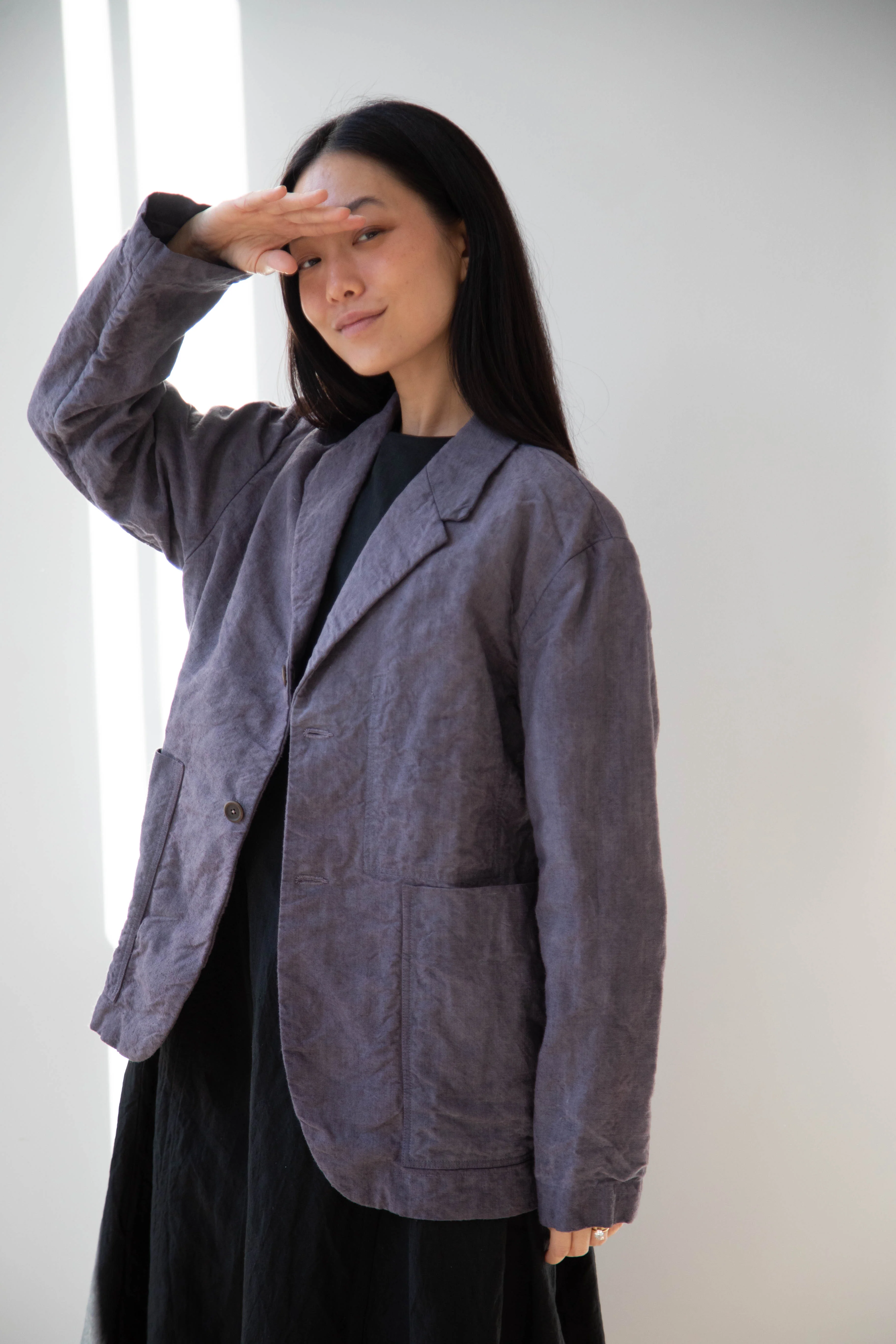 Oliver Church | Two Button Jacket in Anthracite Antique Linen - Image 10