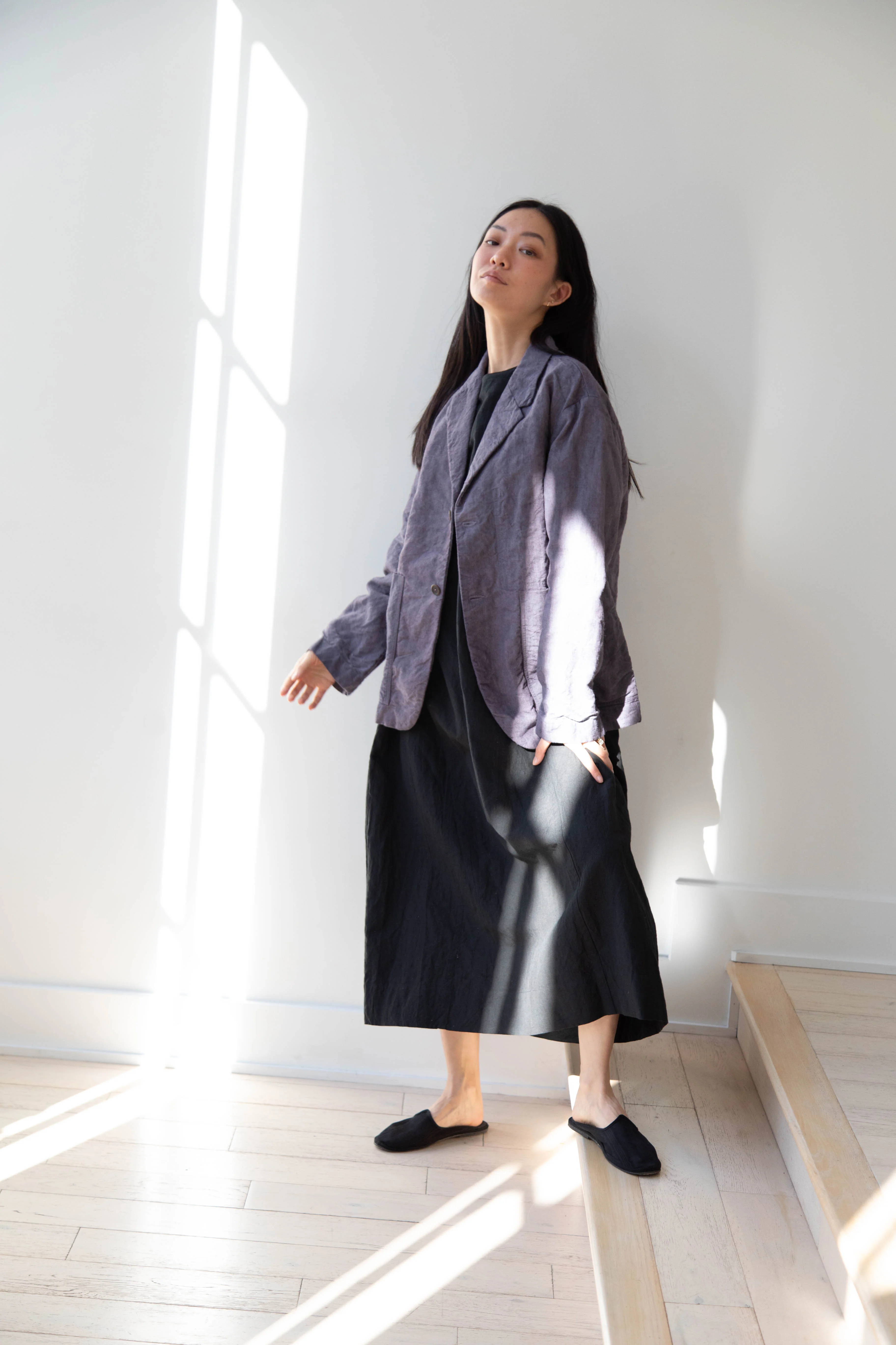 Oliver Church | Two Button Jacket in Anthracite Antique Linen - Image 11