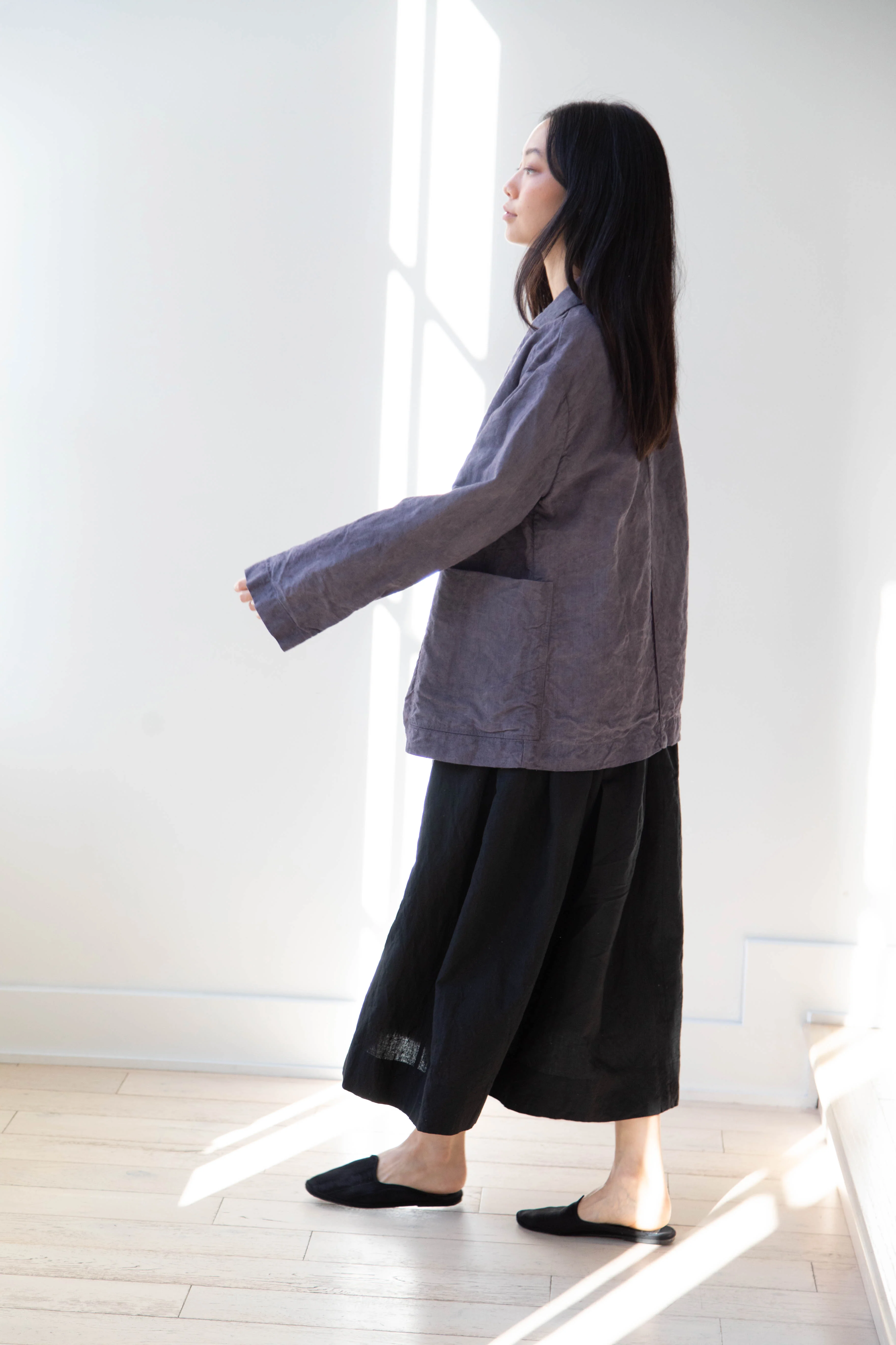 Oliver Church | Two Button Jacket in Anthracite Antique Linen - Image 12