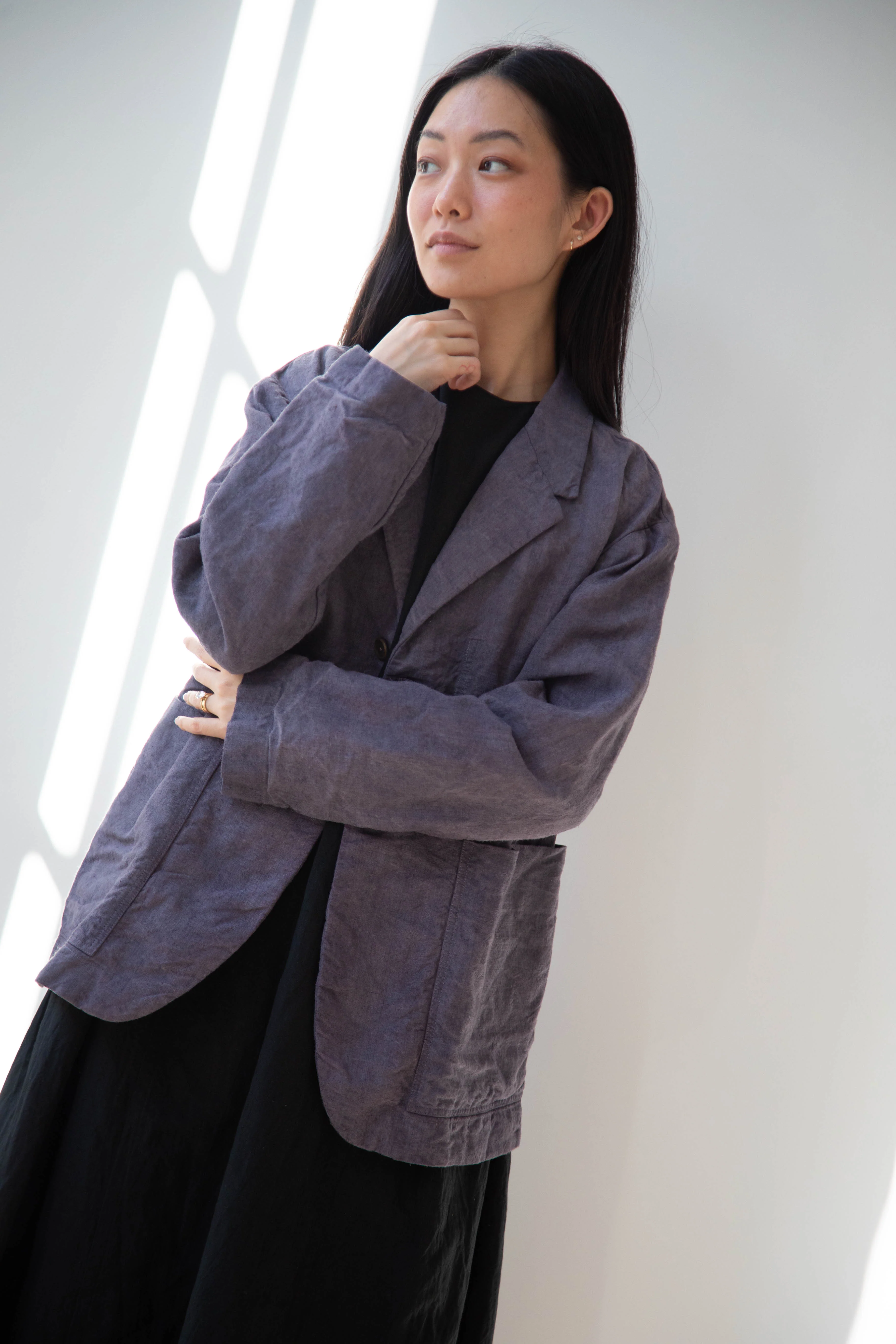 Oliver Church | Two Button Jacket in Anthracite Antique Linen - Image 14