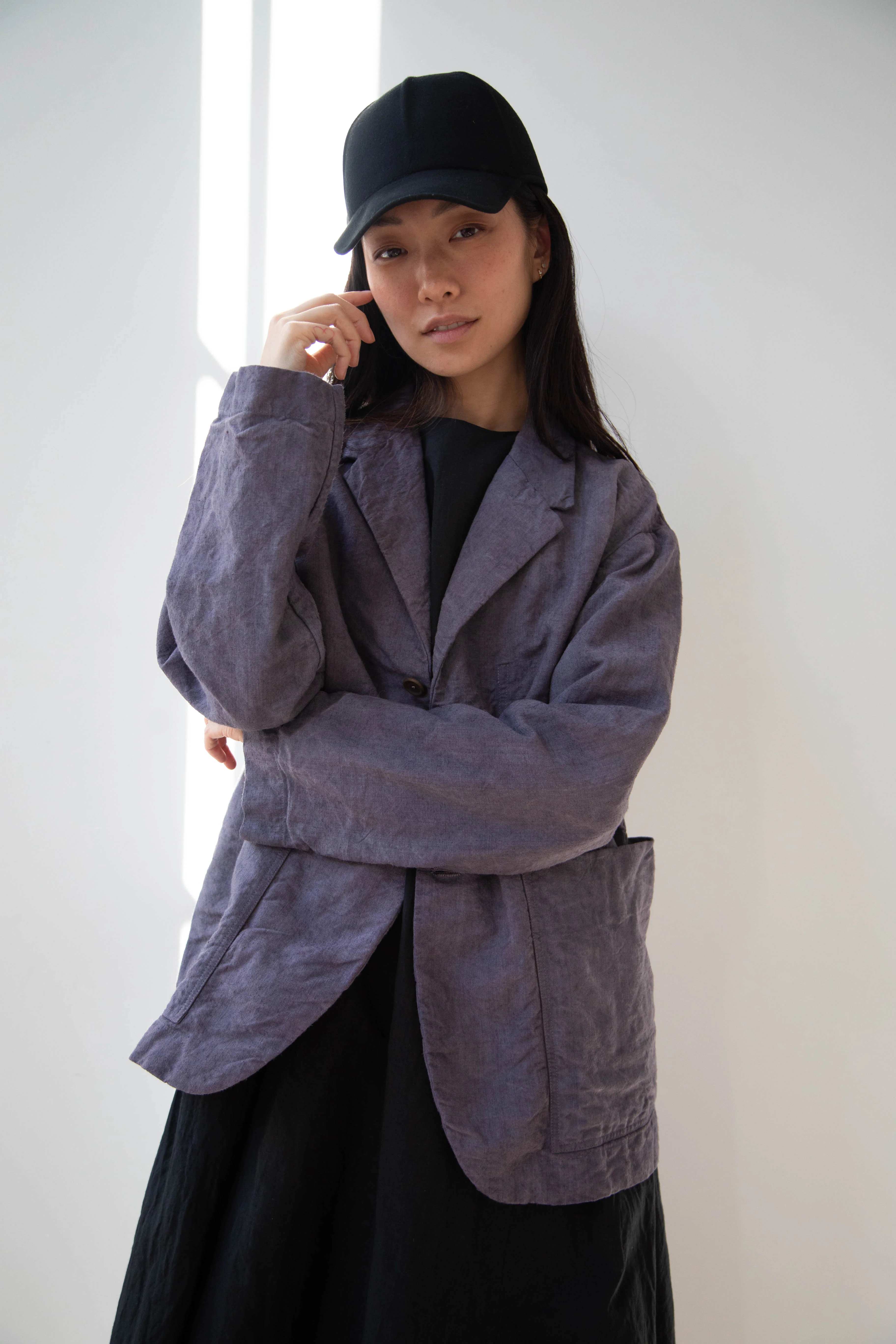 Oliver Church | Two Button Jacket in Anthracite Antique Linen - Image 31