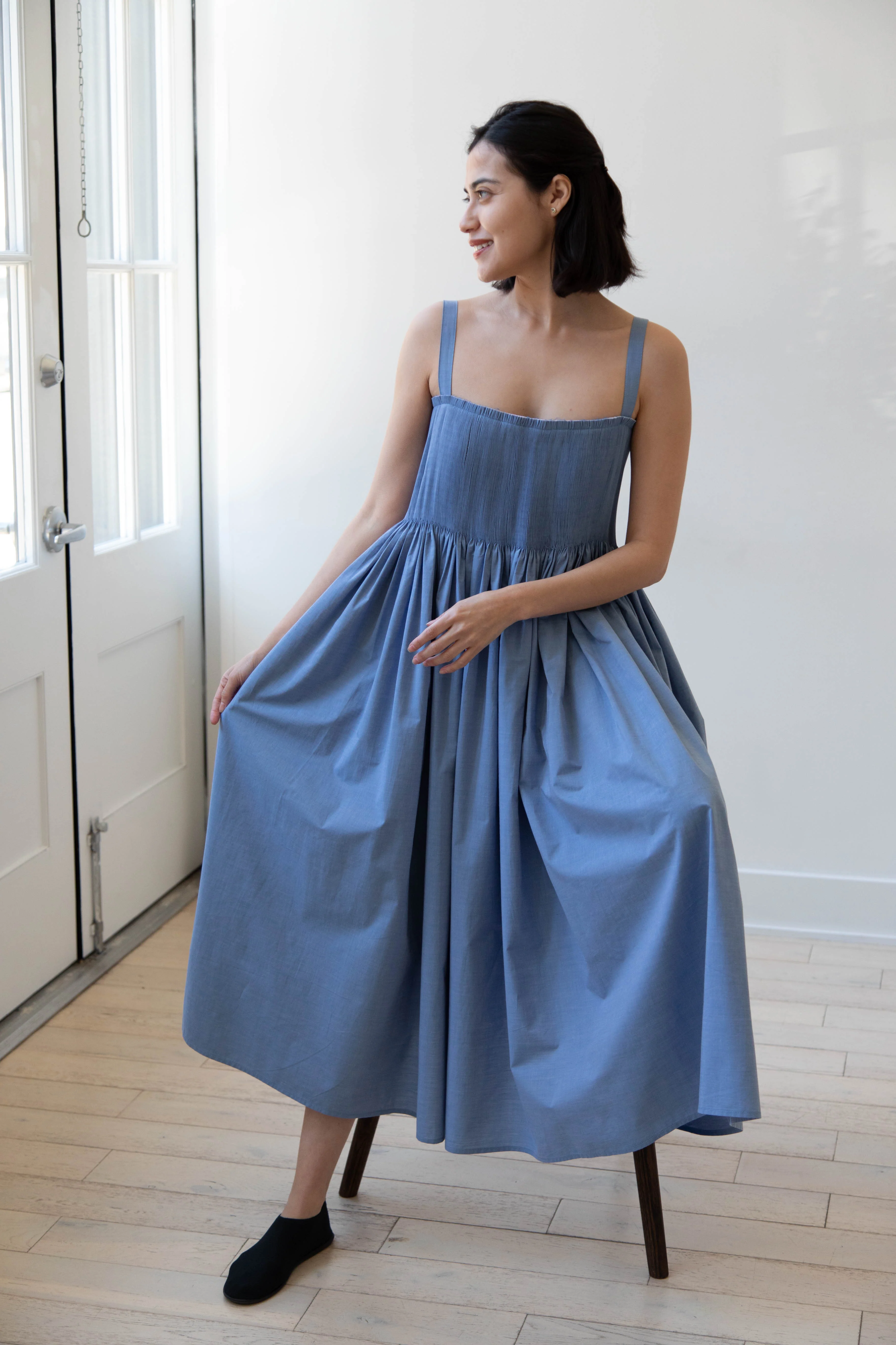 Renata Brenha | Gal Dress in Blue Cotton - Image 38