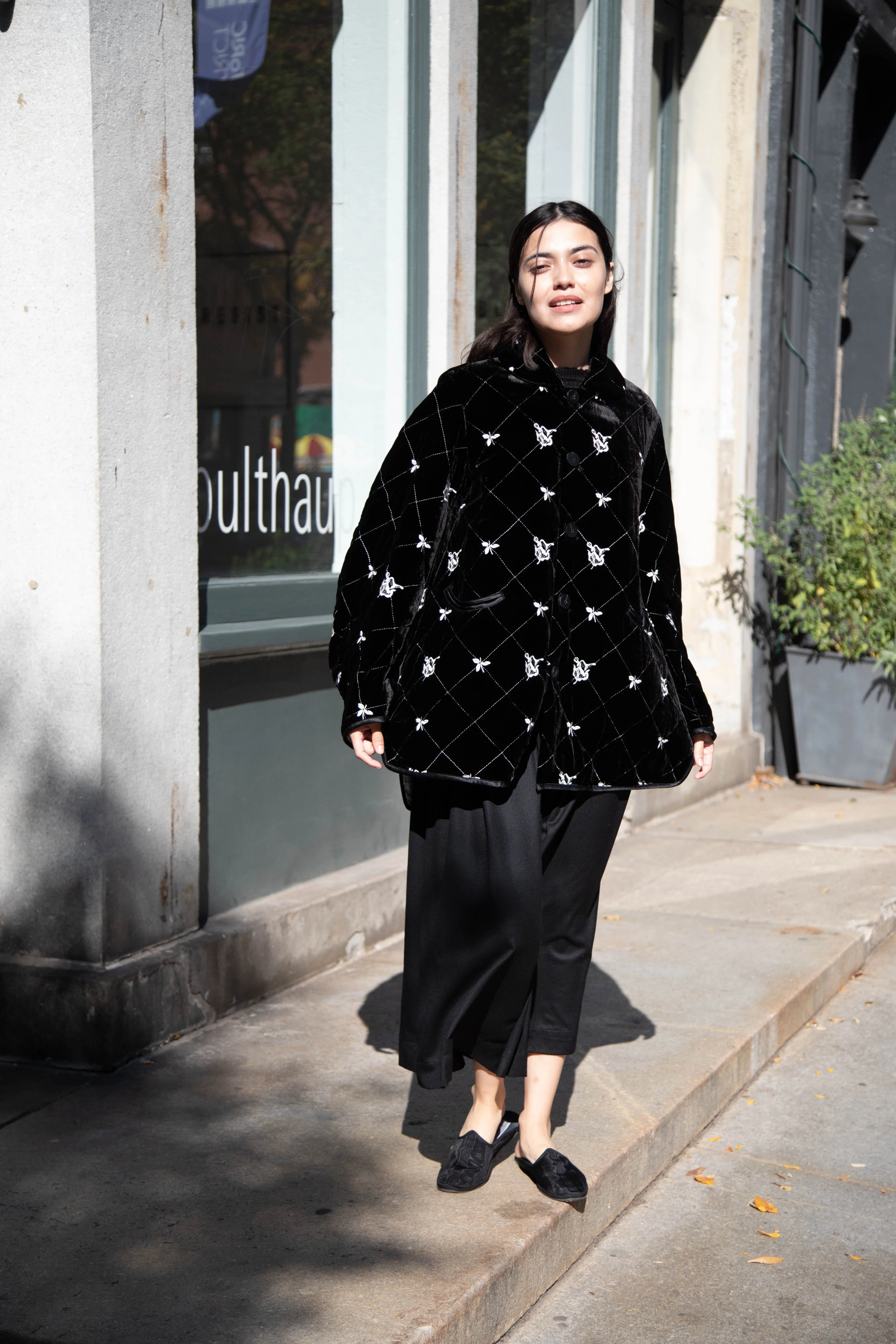 Renli Su | Black Velvet Embroidered Jacket - Image 14
