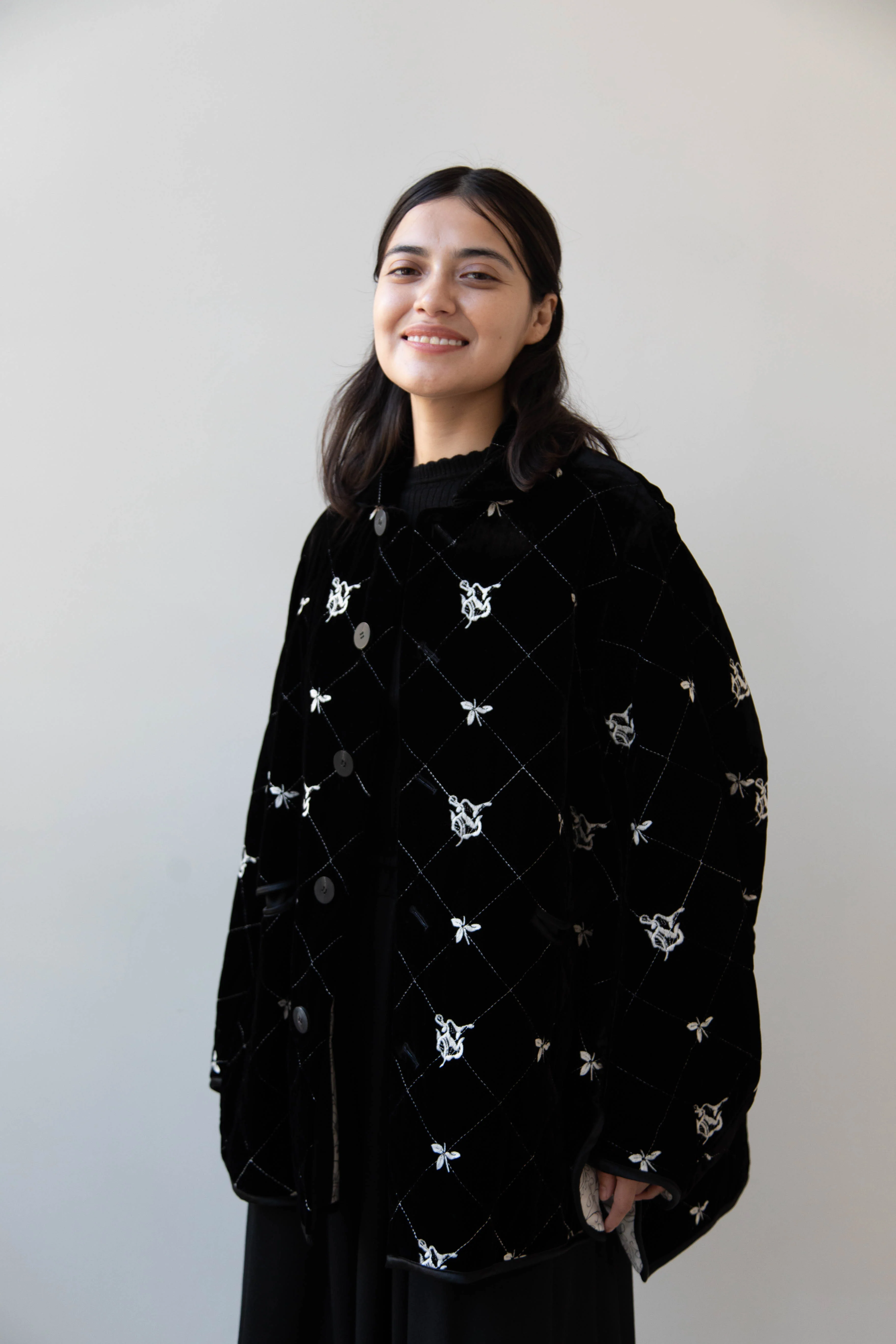 Renli Su | Black Velvet Embroidered Jacket - Image 31