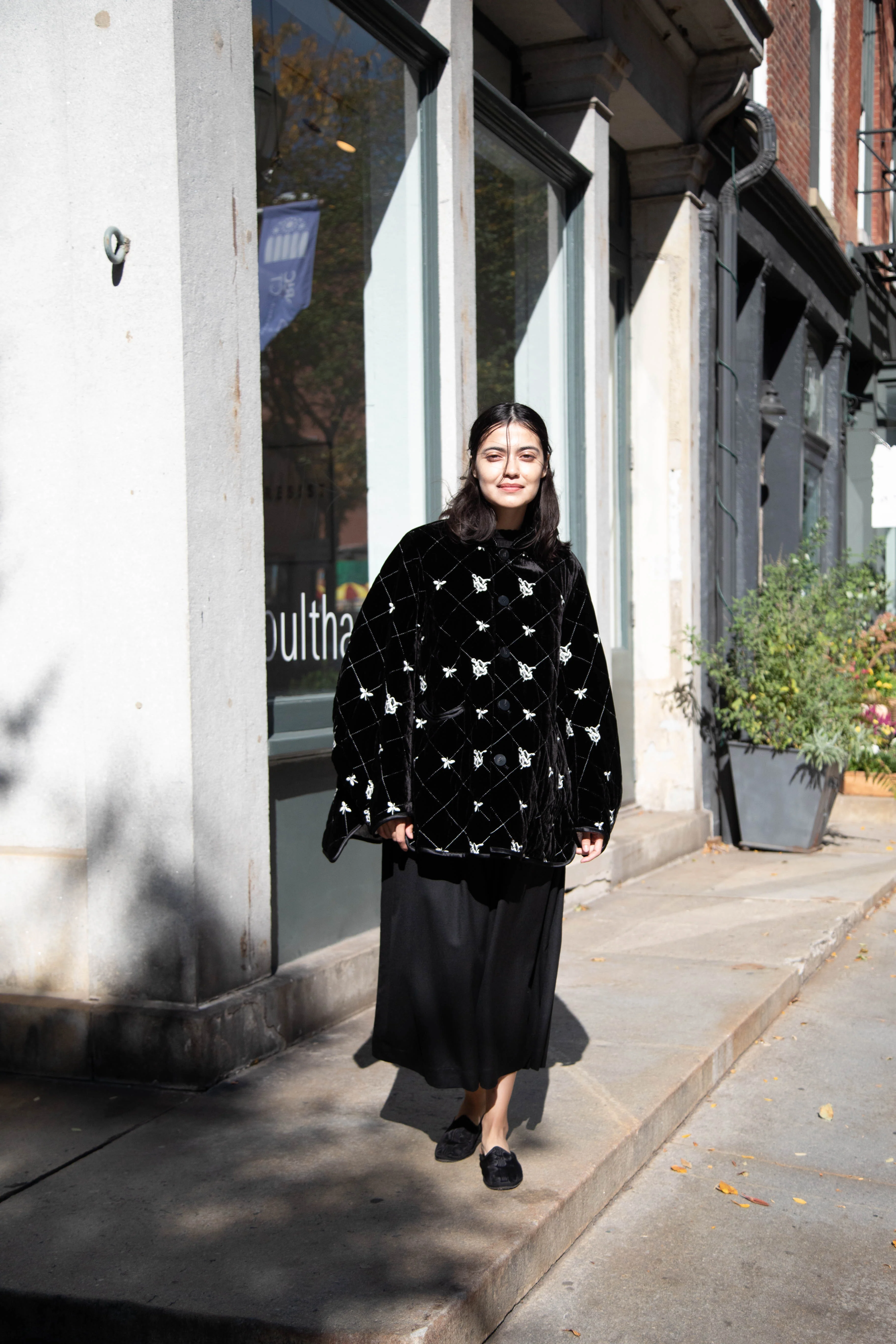 Renli Su | Black Velvet Embroidered Jacket - Image 6