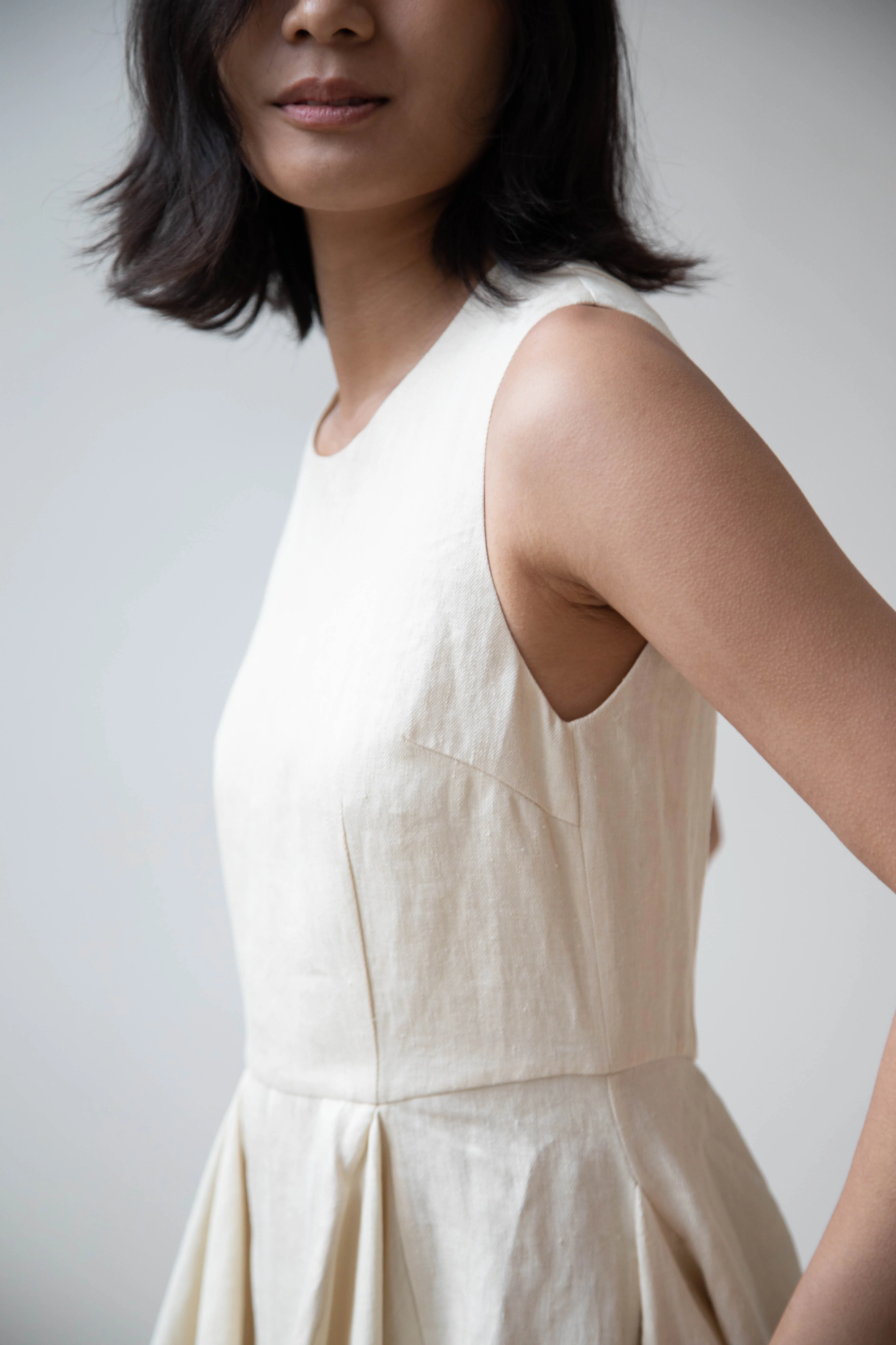 Renli Su | Hemp Dress in Beige - Image 6