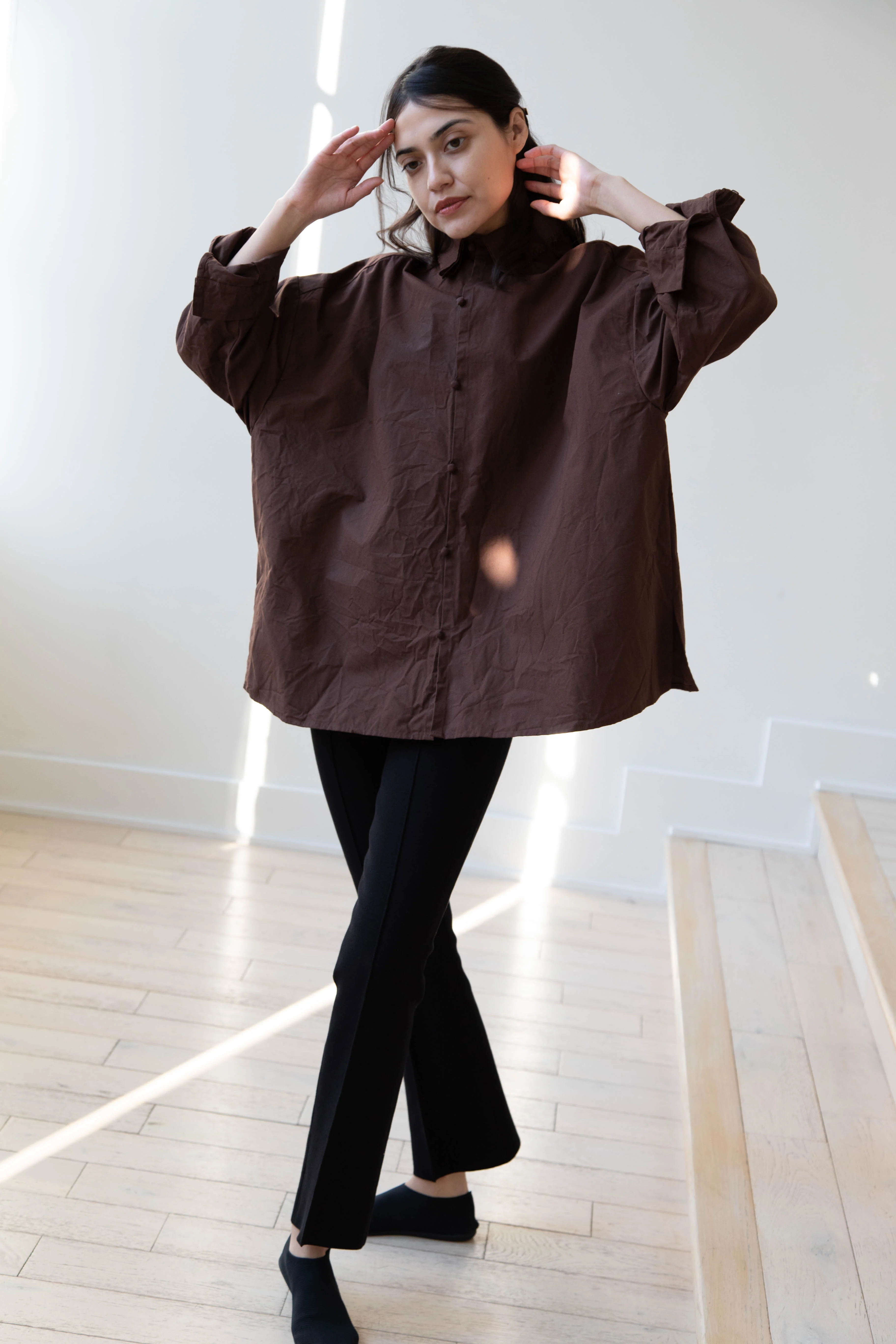 Risa Nakamura | Shirt B in Chestnut Brown - Image 2