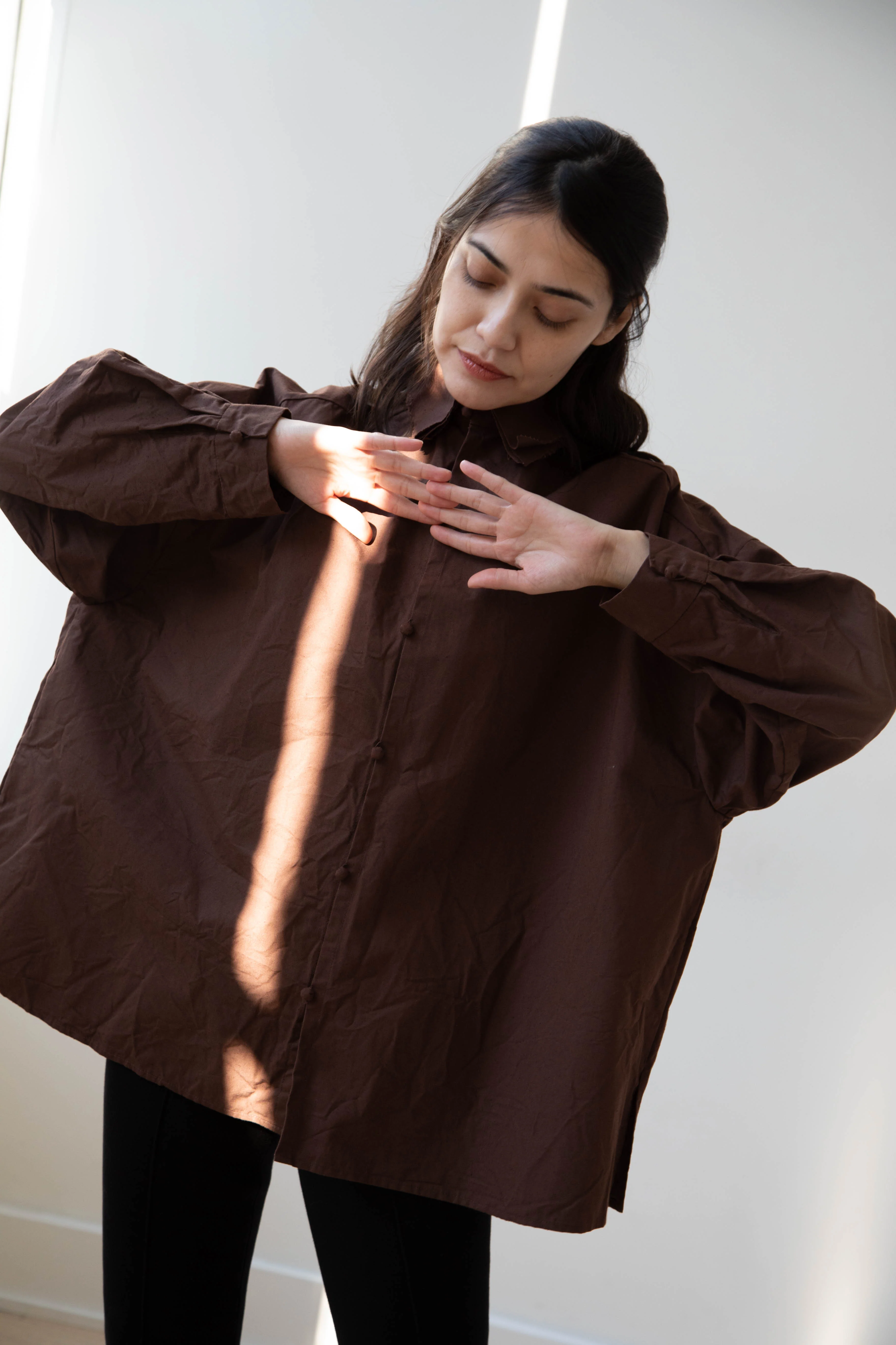 Risa Nakamura | Shirt B in Chestnut Brown - Image 29